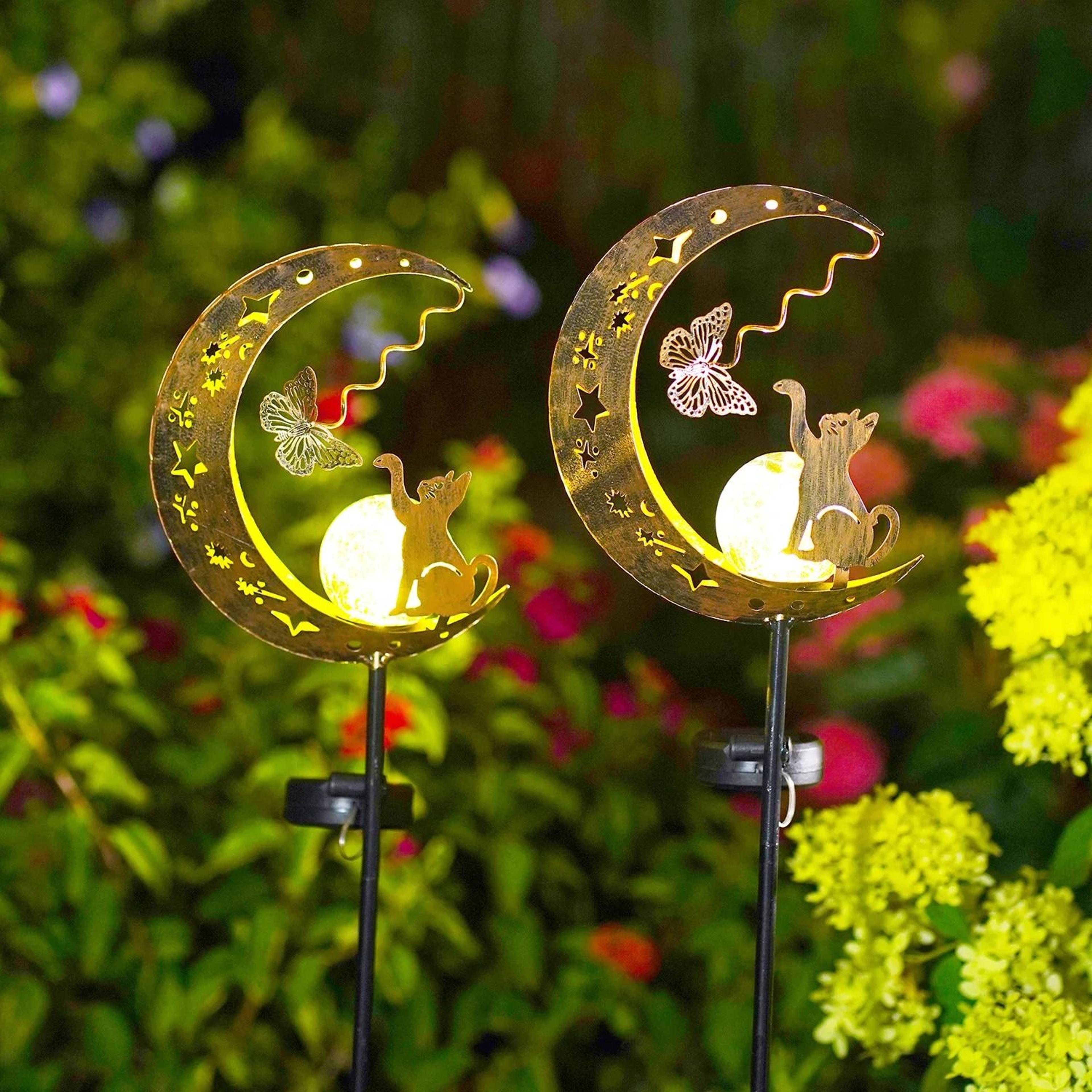 Solar Cat Paw  Butterfly Celestial Garden Light 4