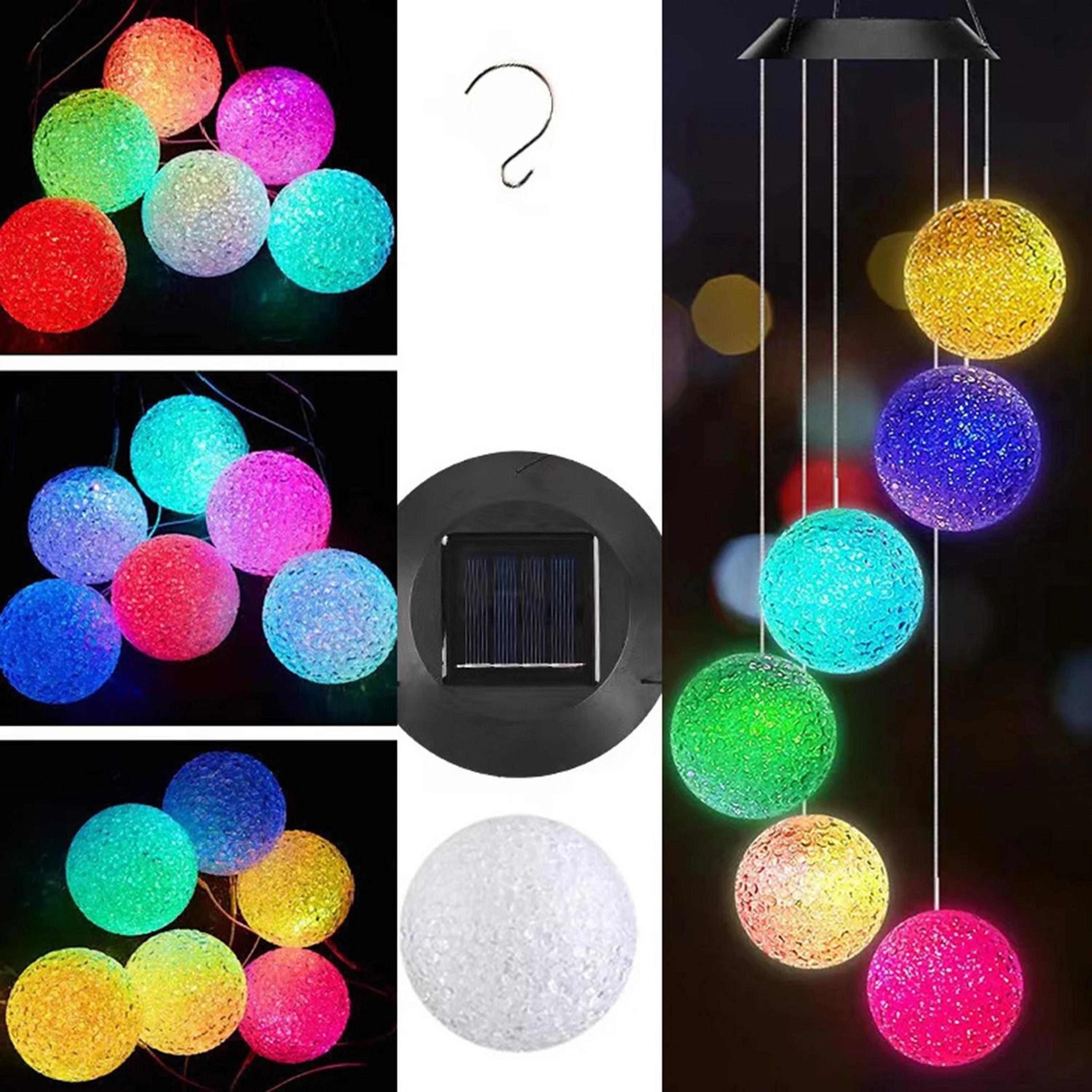 Colorful Solar Particle Ball Wind Chime Light 5