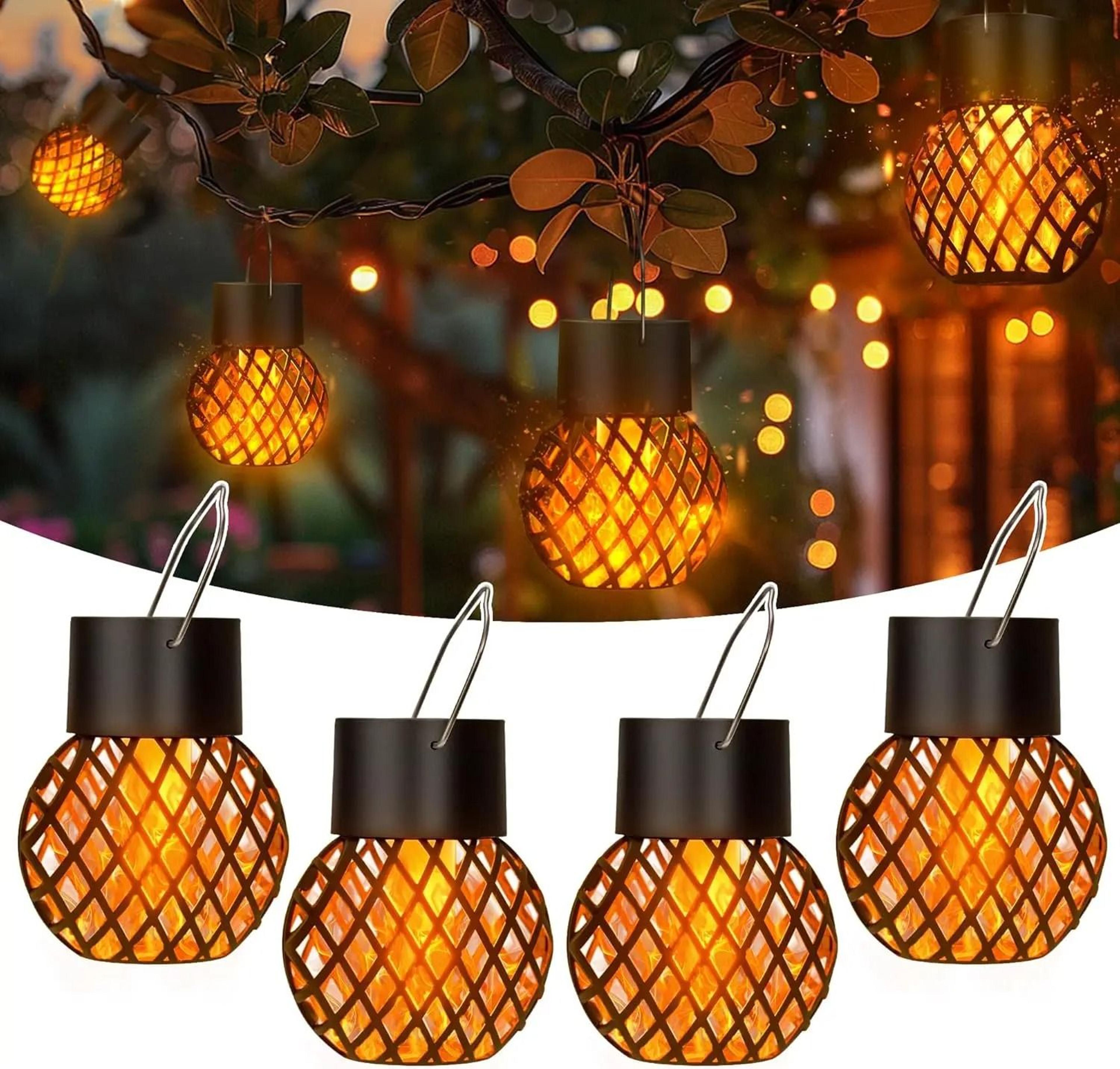 Solar Hanging Flame Effect Lantern 0
