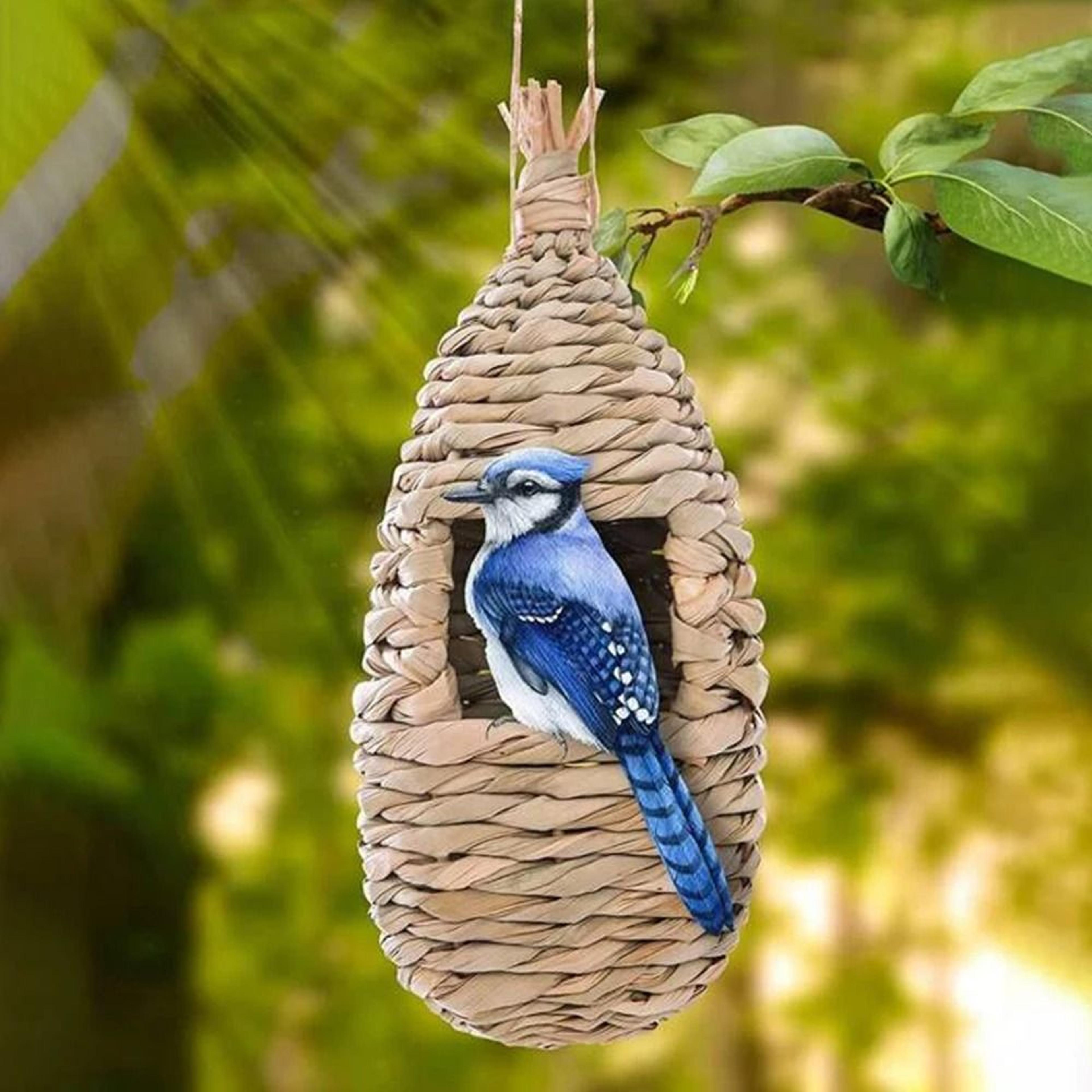 hand-weaved decorative bird house & nest shelter