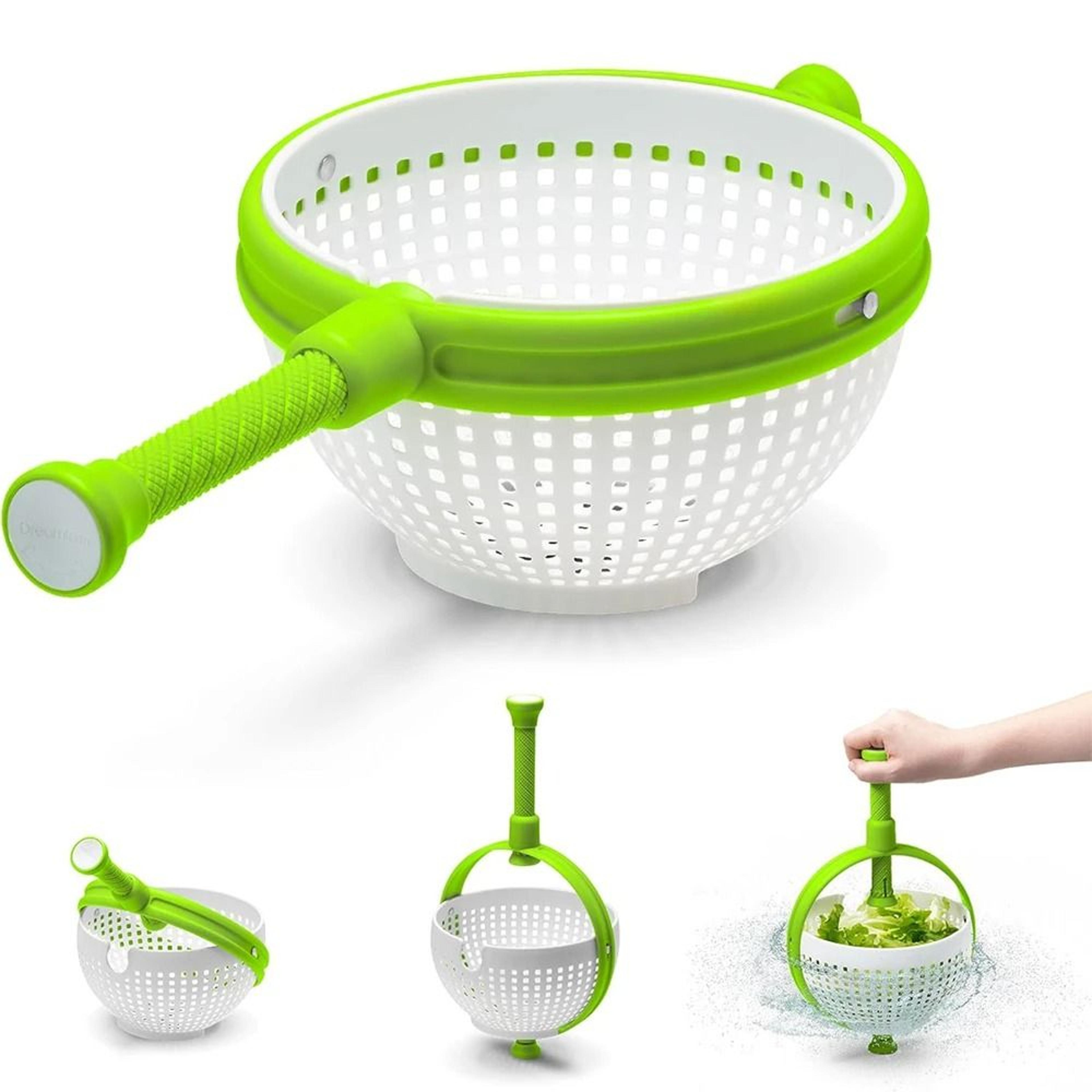 3Quart Collapsible 2in1 Salad Spinner  Colander 1