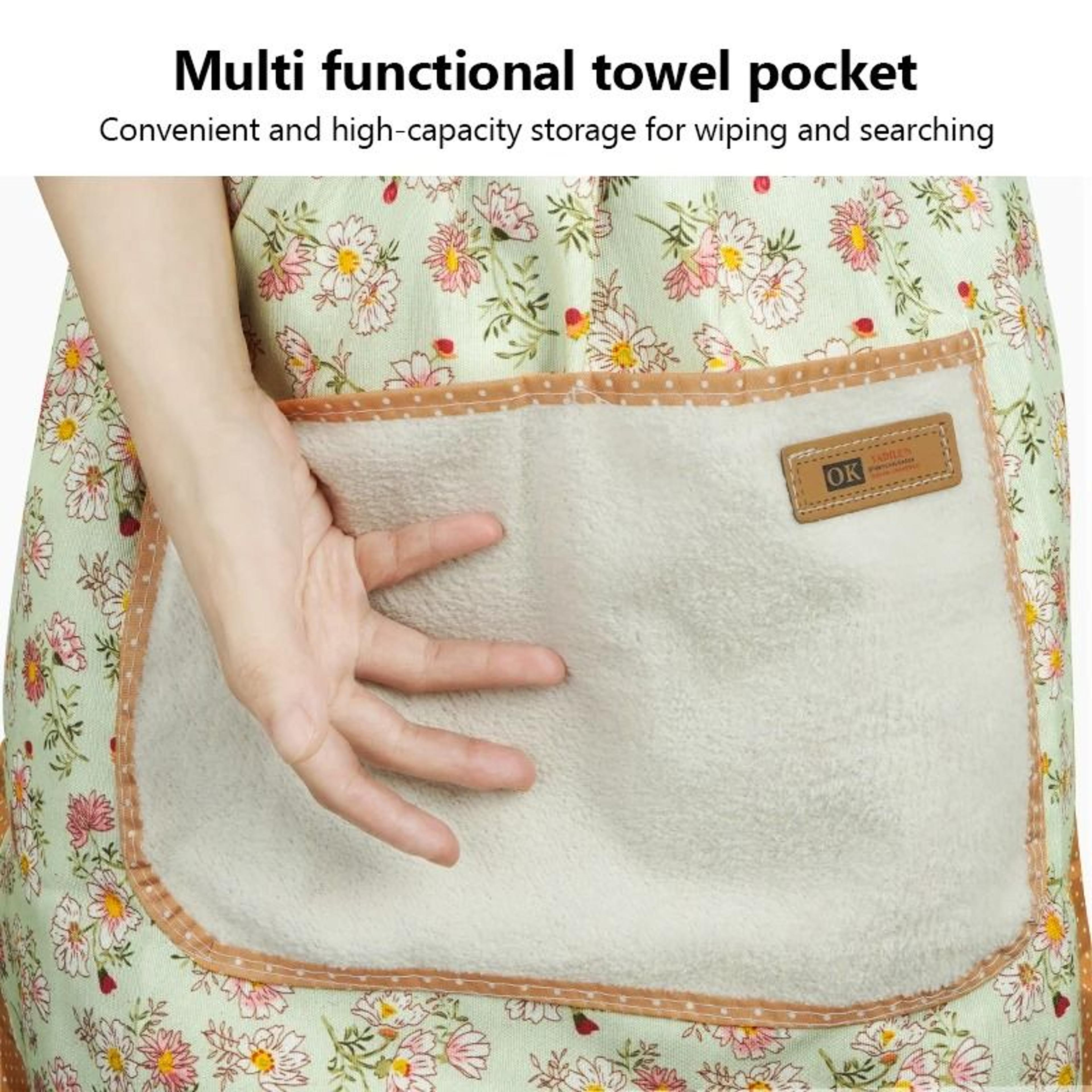 Floral Cotton Canvas Kitchen Apron 1