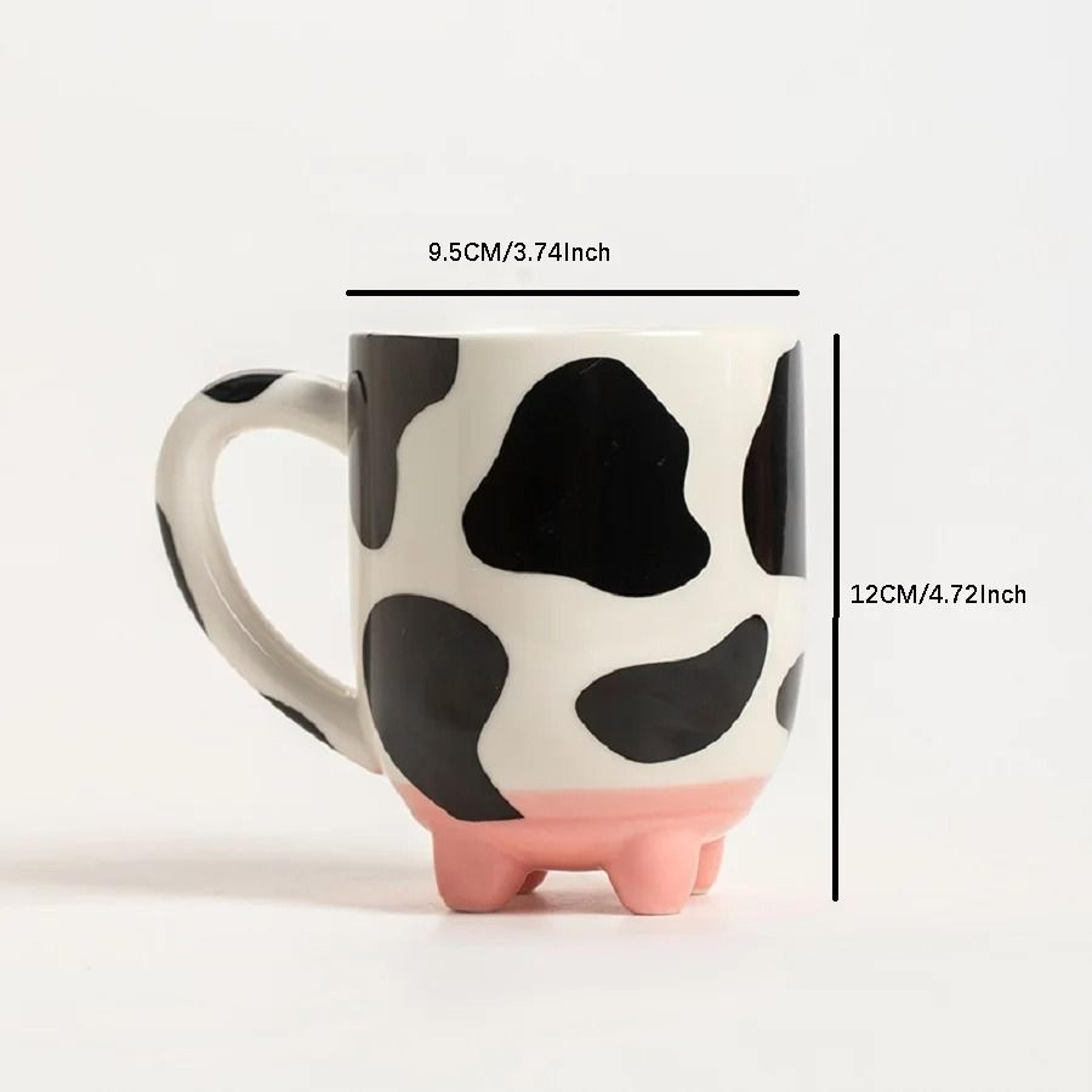 Handcrafted Cartoon Cow Ceramic Mug 5