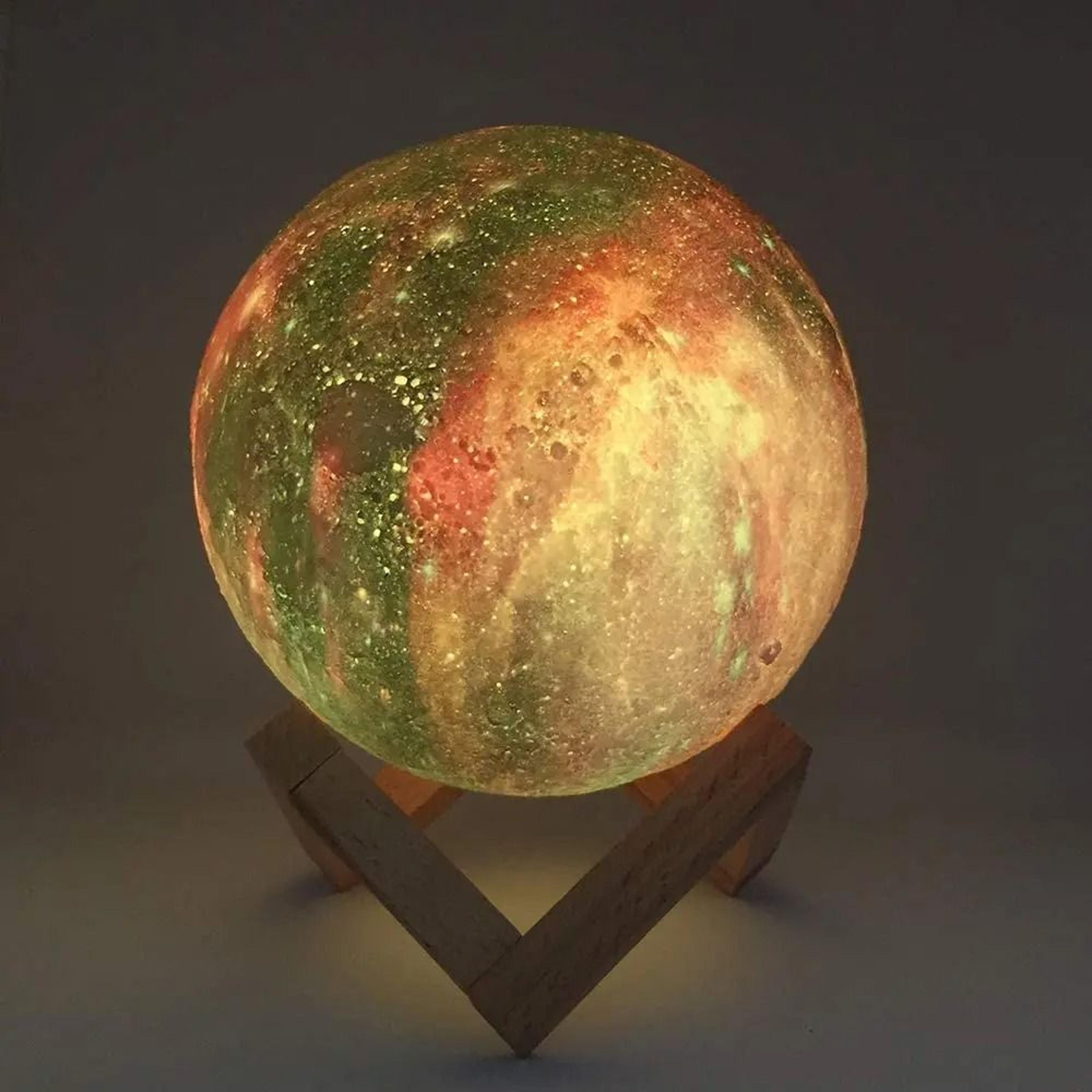 3D Printed Galaxy Moon Lamp  Kids Night Light 4