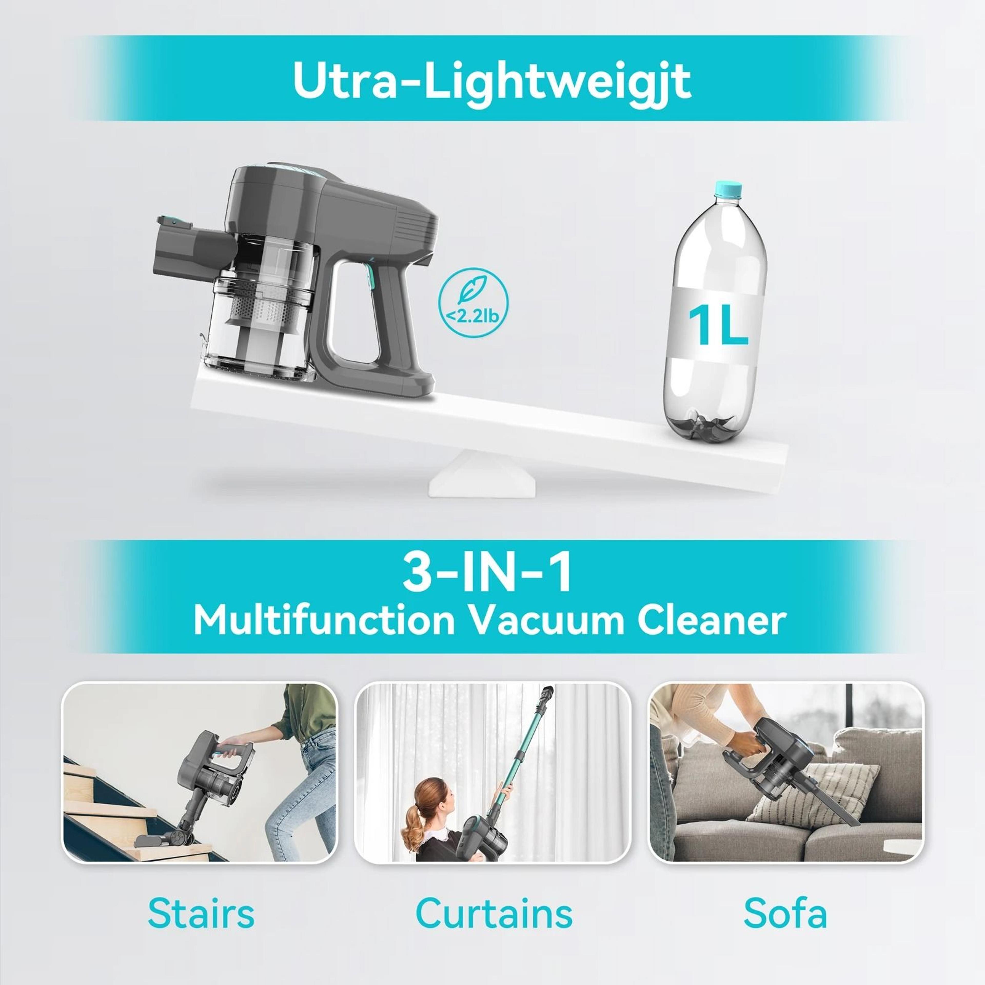 HighPower Cordless Upright Vacuum Cleaner 5