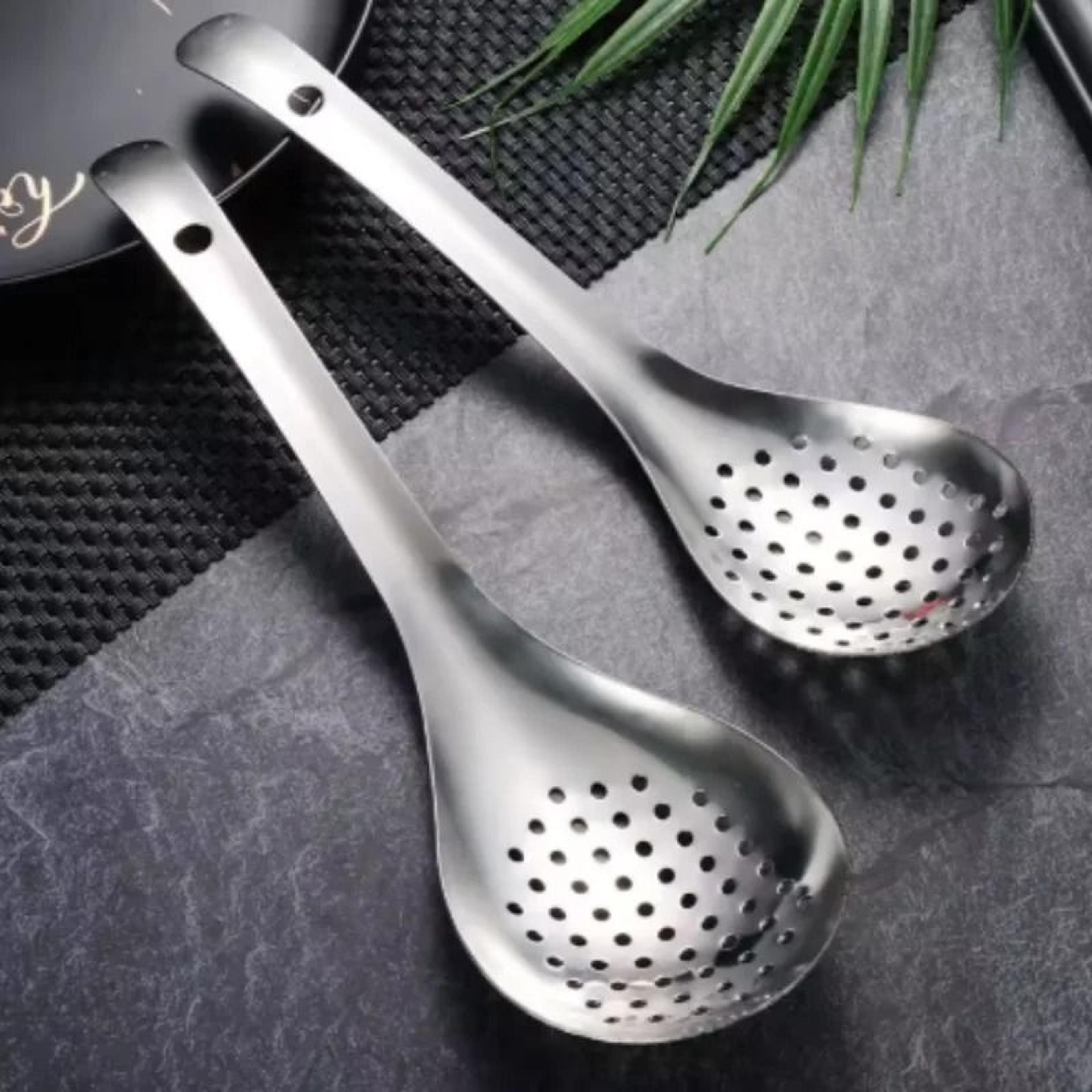 304 Stainless Steel Precision Strainer  Skimmer Spoon 0