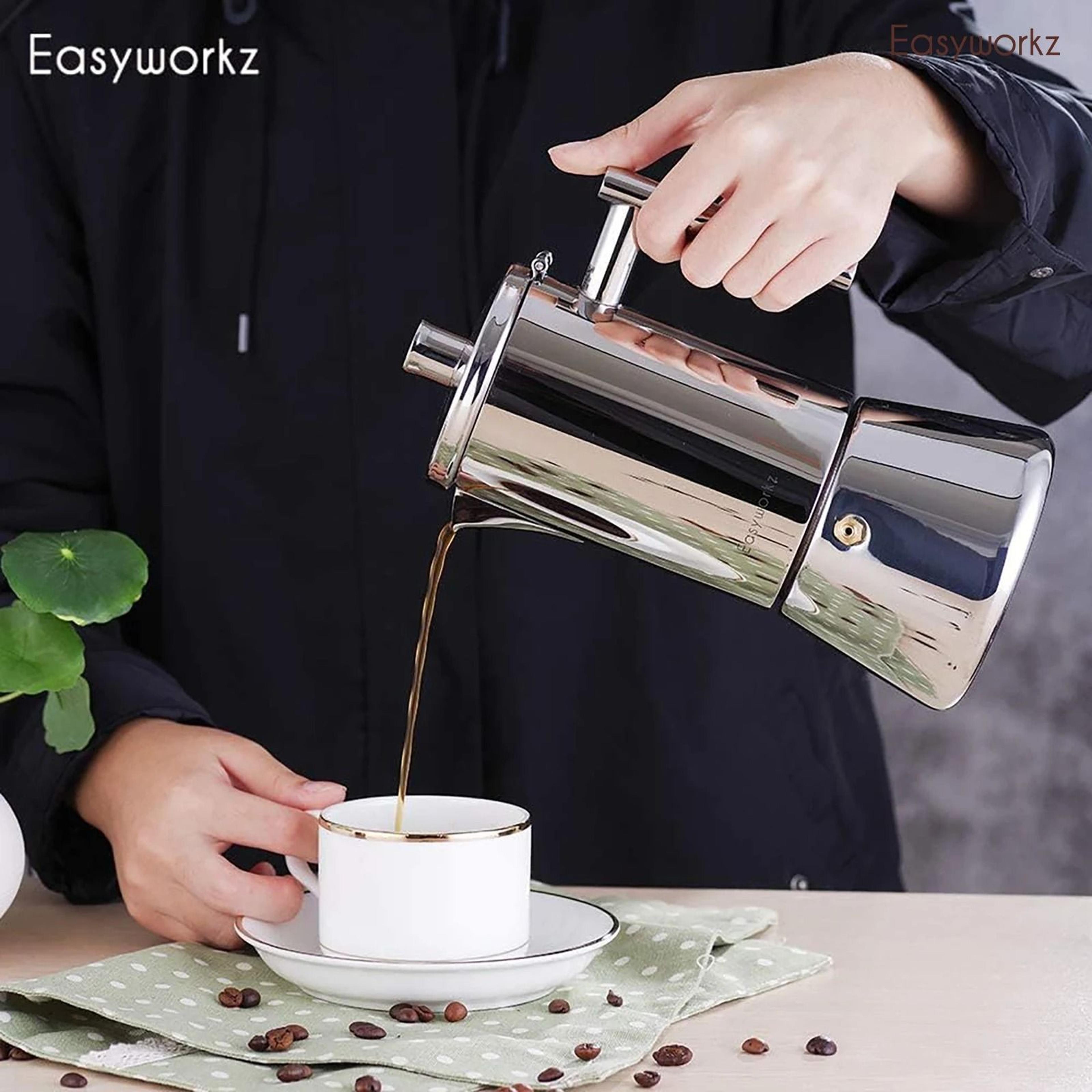 Stovetop Espresso Maker  Stainless Steel Italian Coffee Maker 3