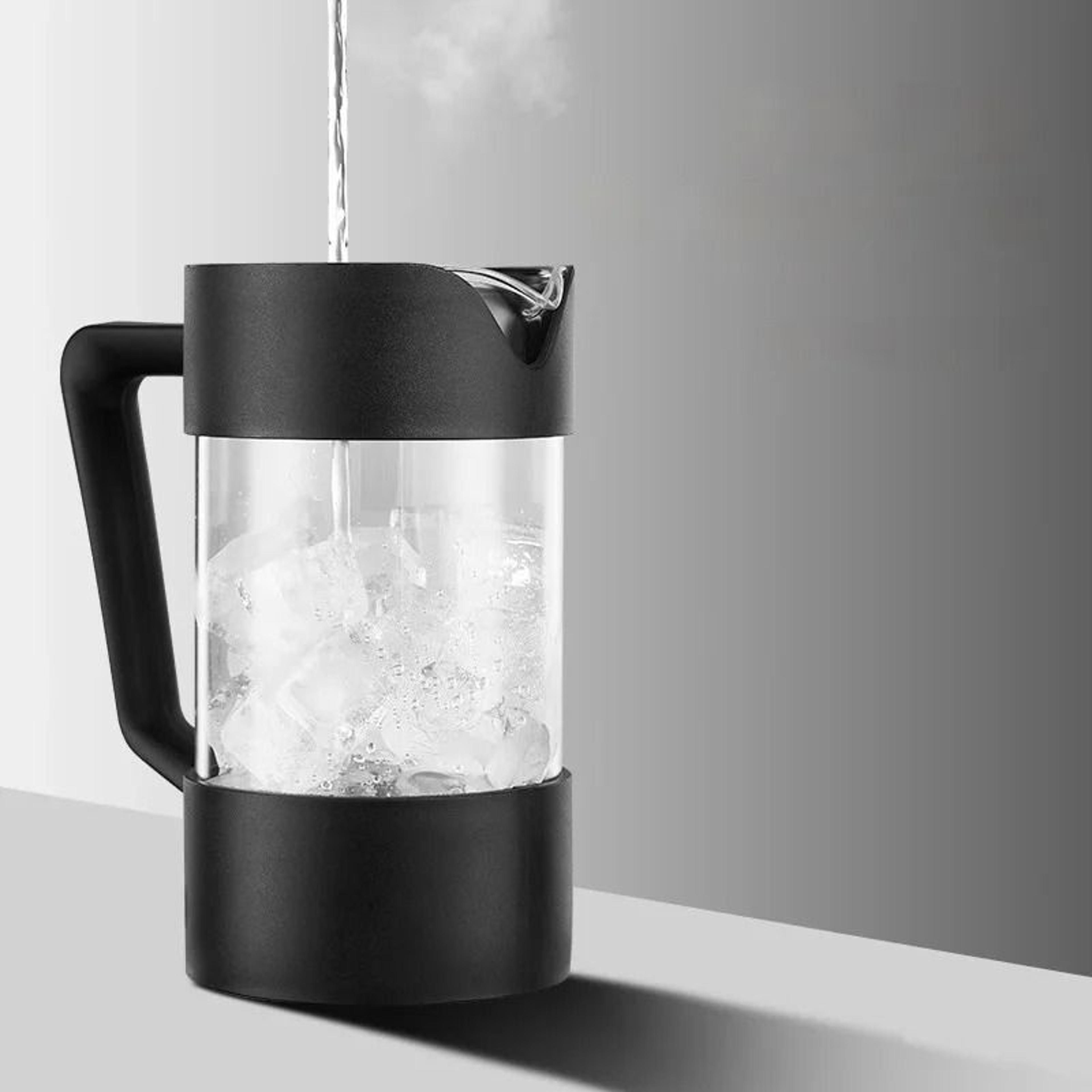 Glass French Press Coffee Maker  HeatResistant Borosilicate Brew Pot 6