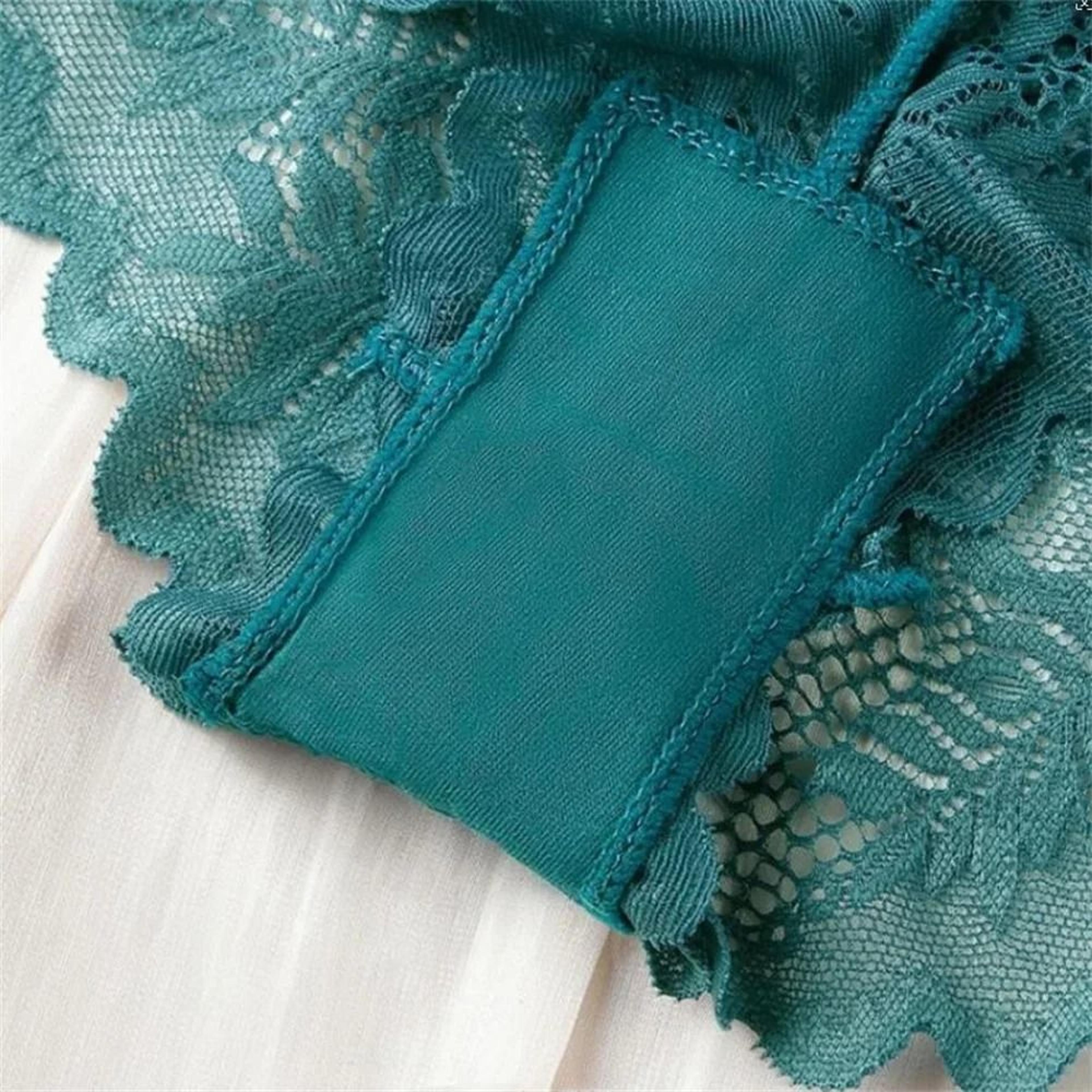 Lace Mesh Seamless Boyshorts  Elegant Hollow Out Jacquard Underwear 5