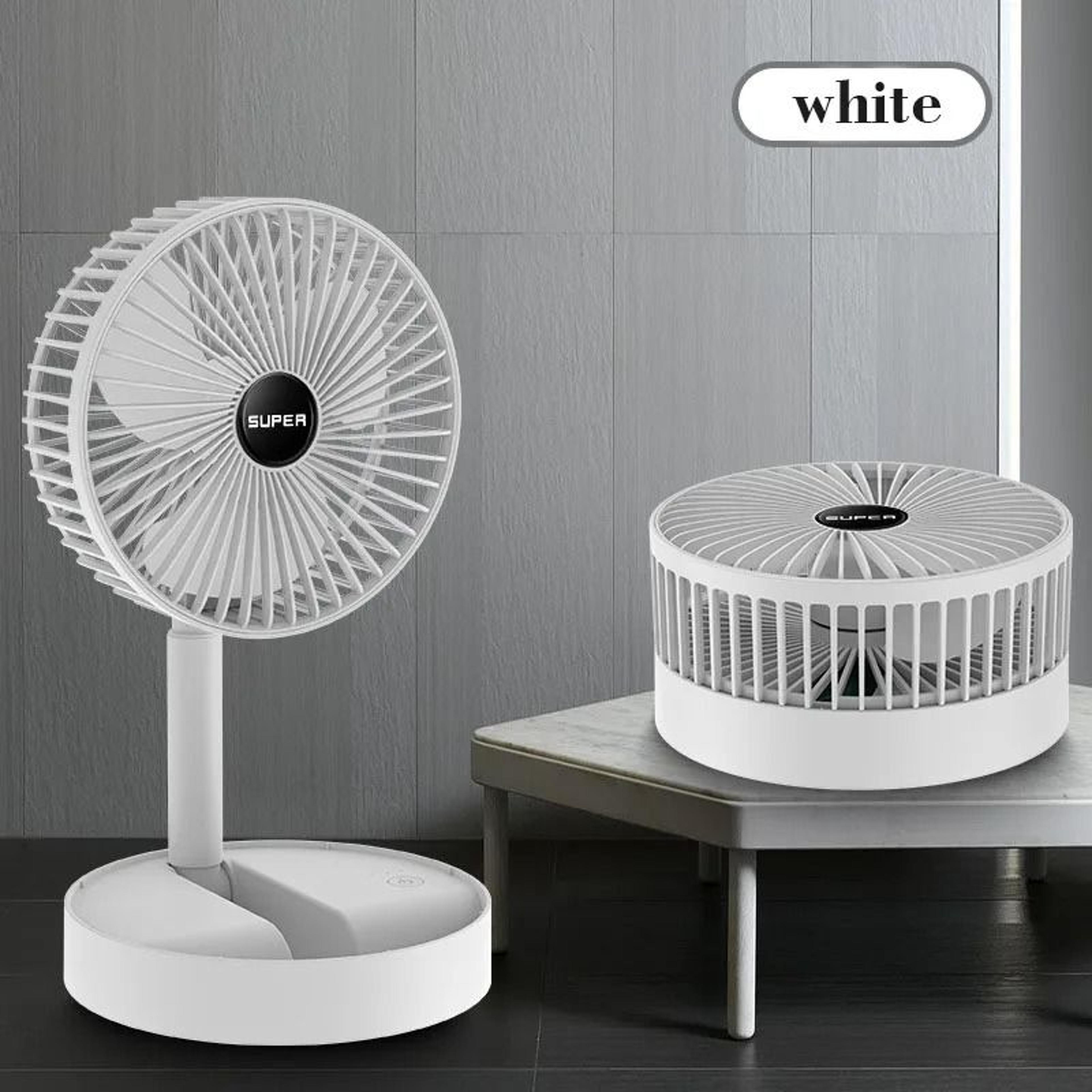 Foldable Desktop Power Fan  USB Rechargeable  Retractable Portable Cooler 7