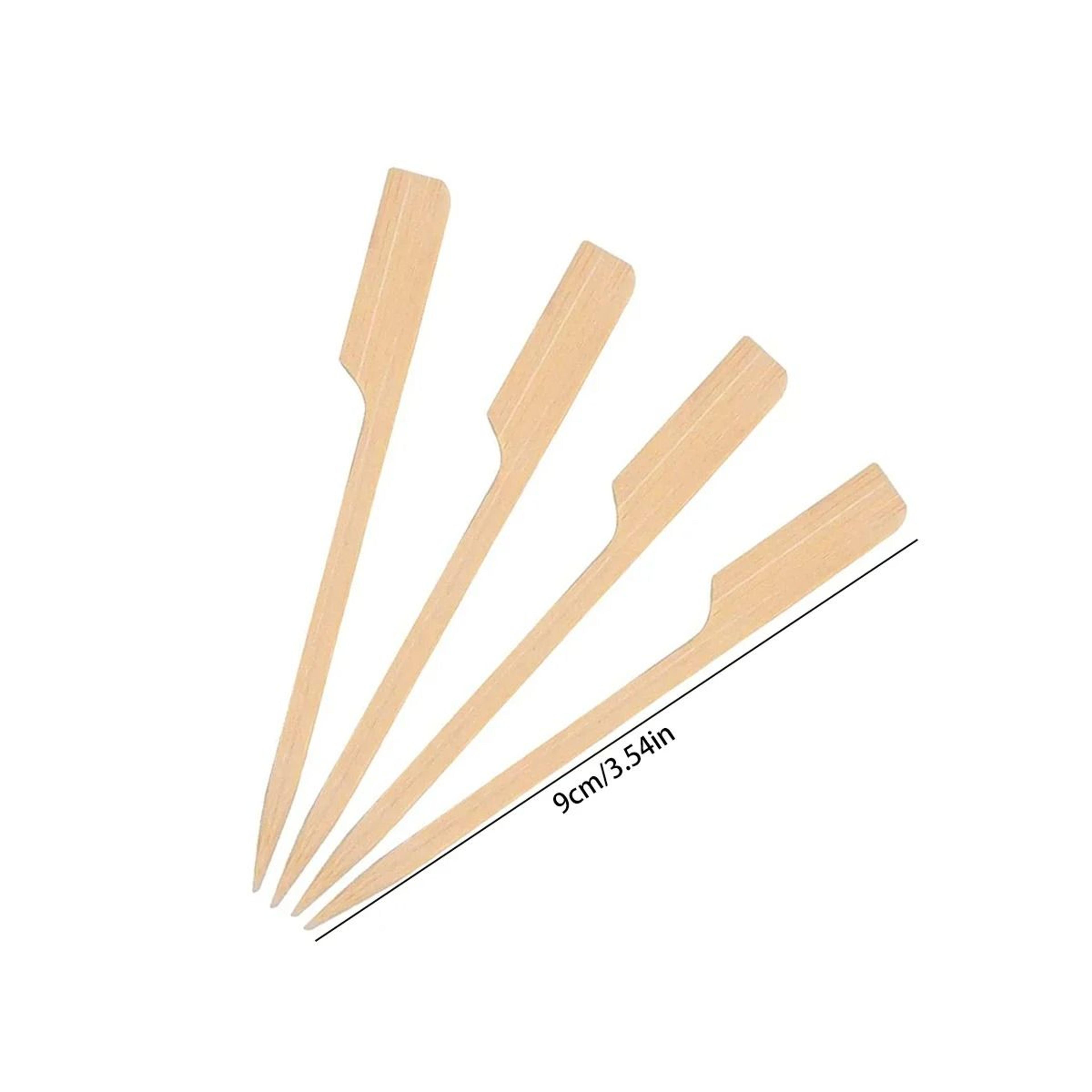 EcoFriendly Bamboo Skewer Set  100Piece MultiLength Barbecue  Fruit Forks 8