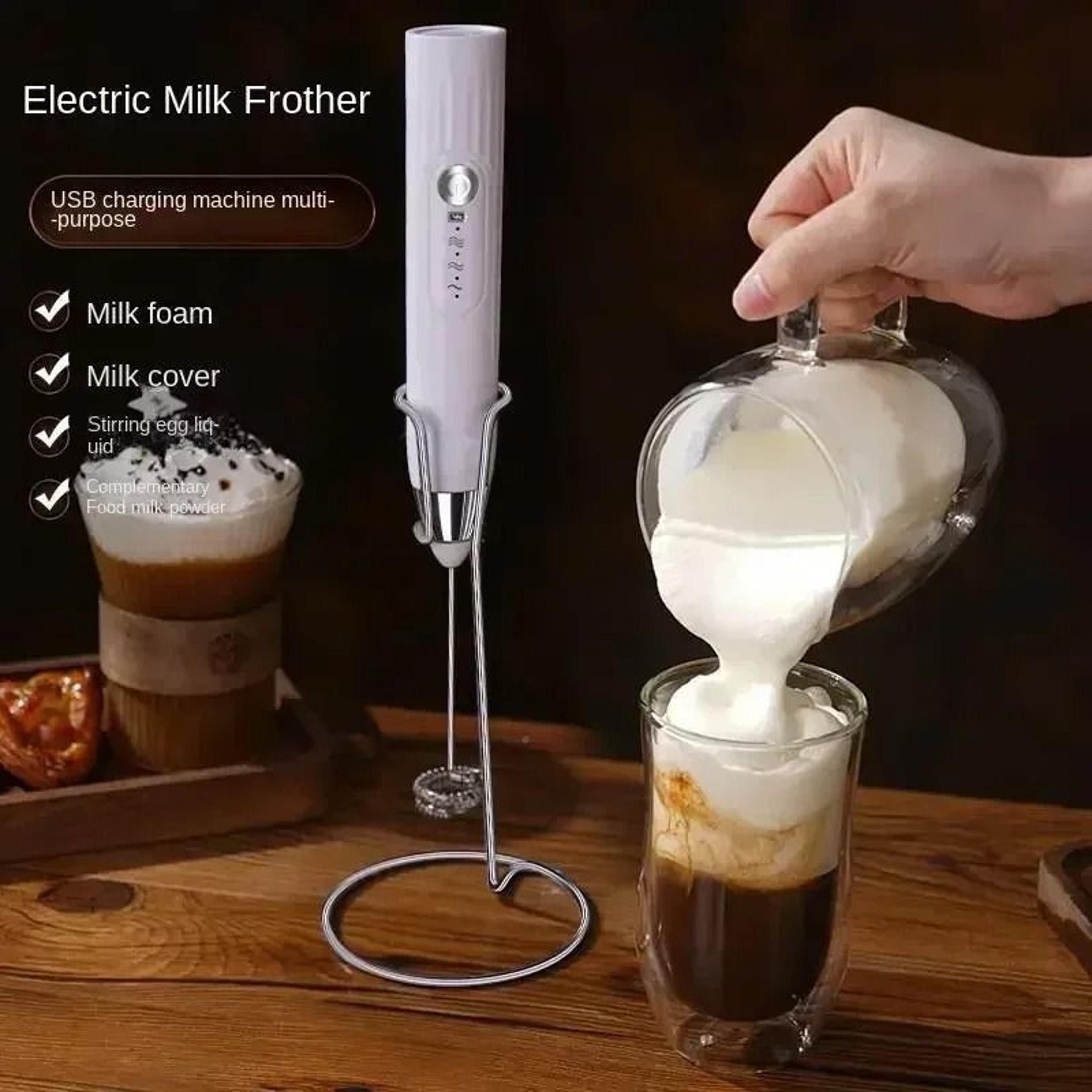 Portable USB Electric Egg Beater  Handheld Coffee Frother  Cream Whipper 2