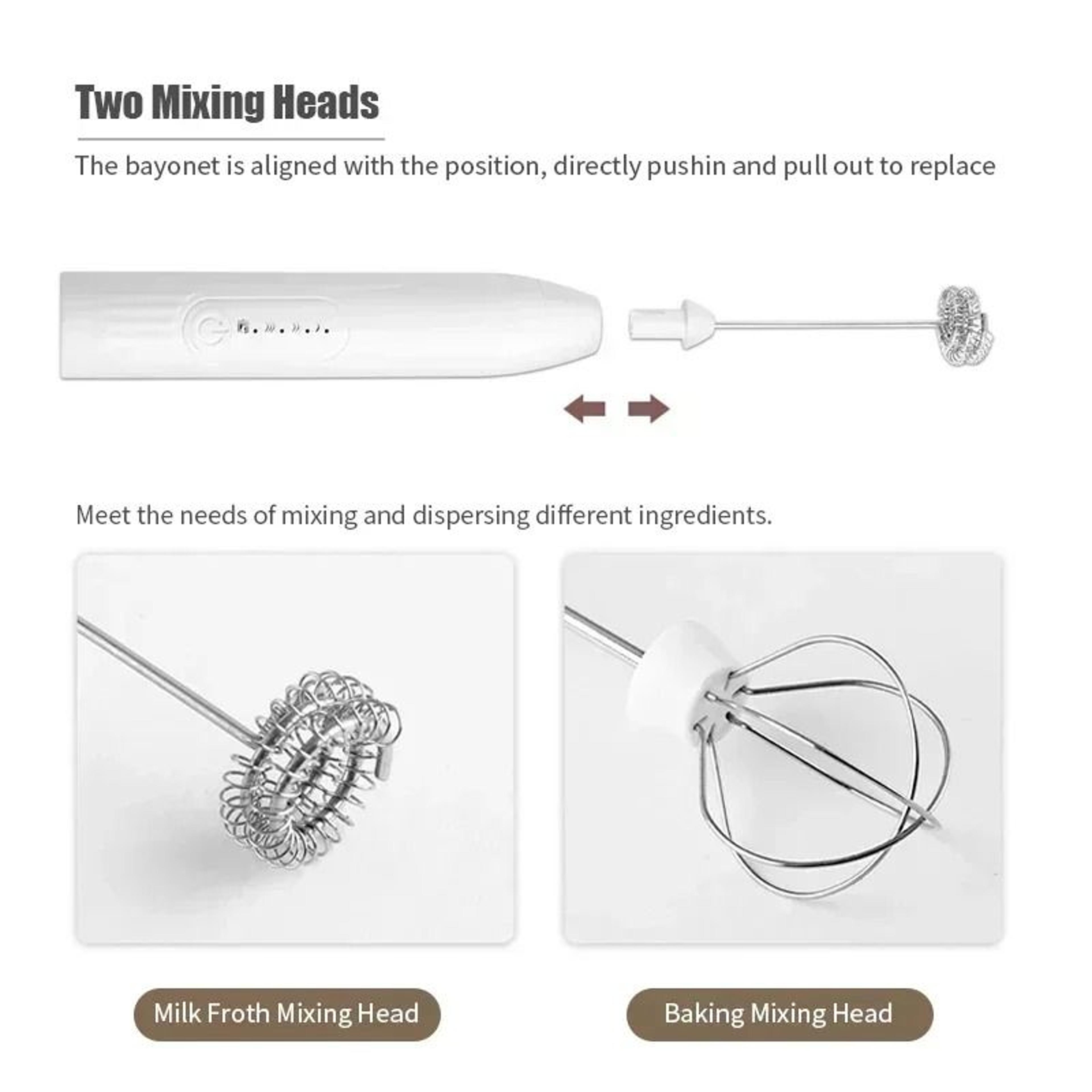 Portable USB Electric Egg Beater  Handheld Coffee Frother  Cream Whipper 4