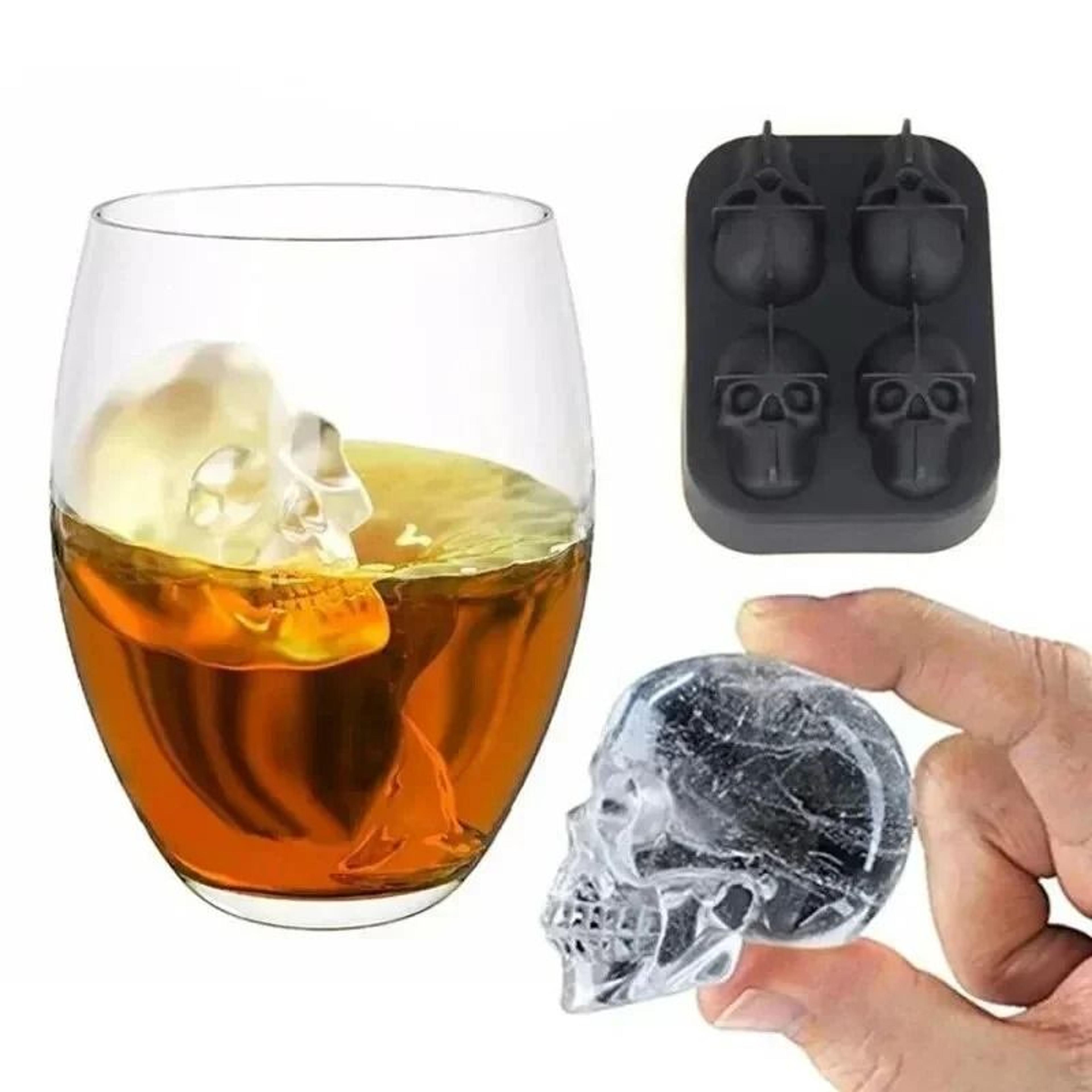 3D Skull Silicone Ice Mold  Creative Whiskey Ice Block Maker 2