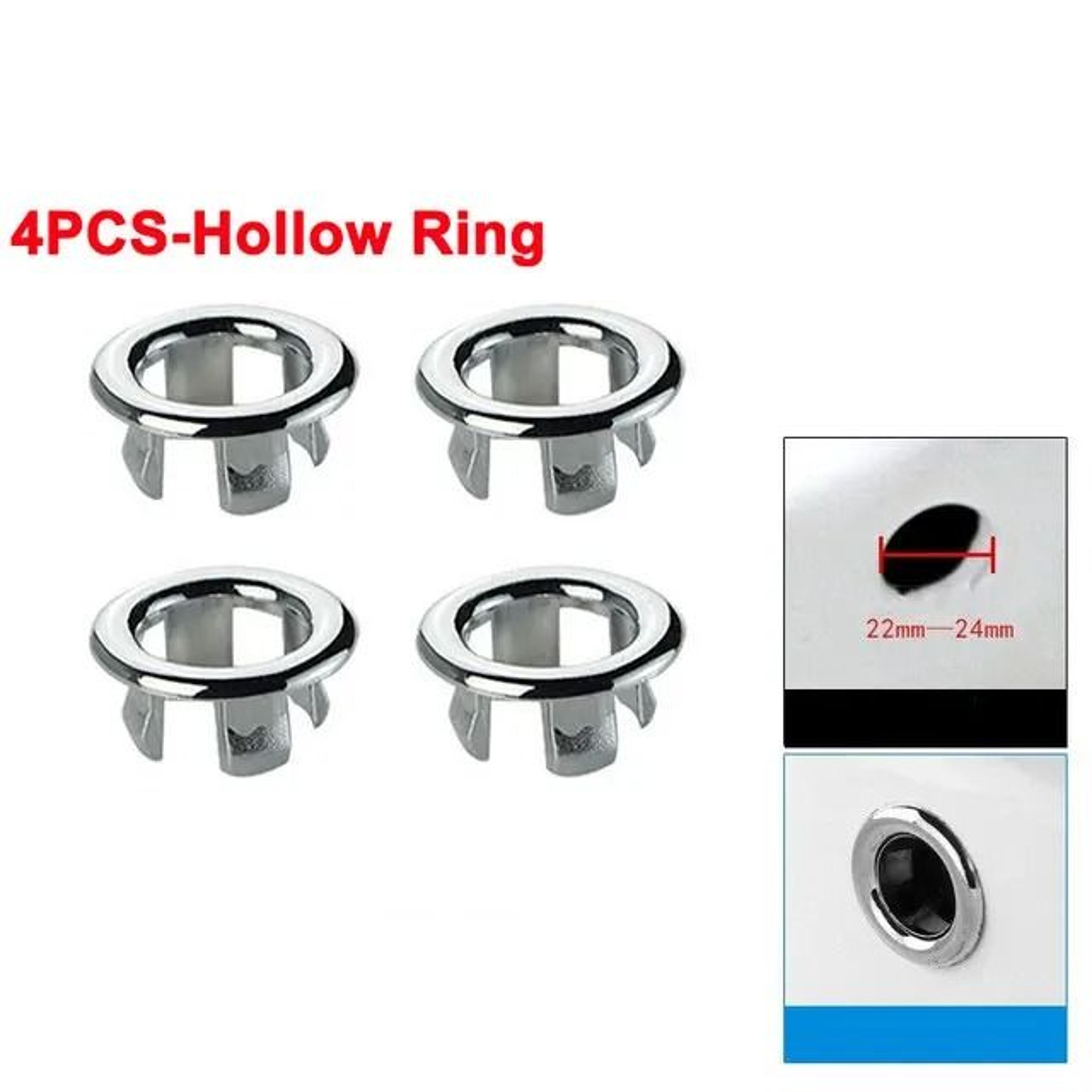 4Piece Universal Sink Overflow Covers  Decorative Basin Drain Hole Accents 9