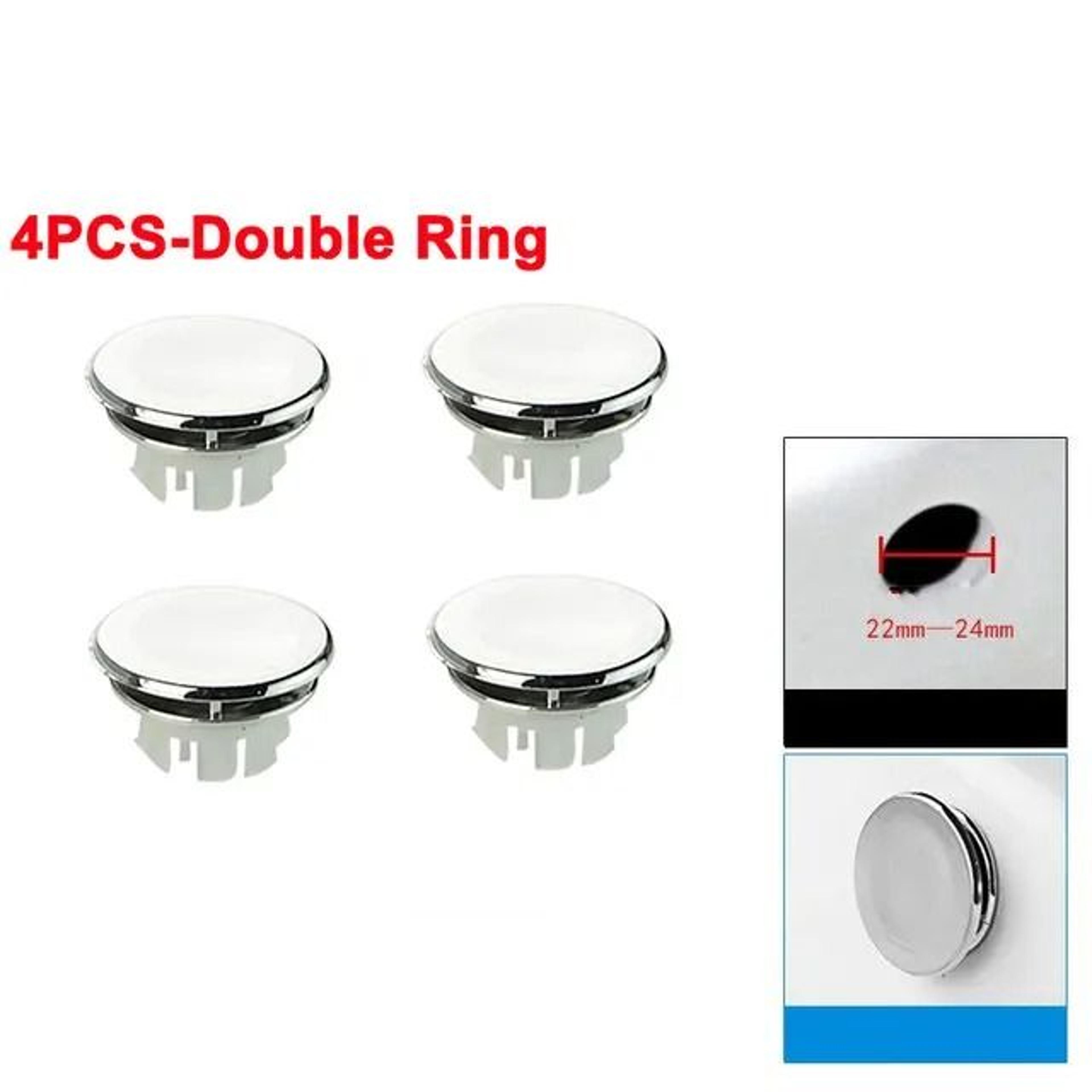 4Piece Universal Sink Overflow Covers  Decorative Basin Drain Hole Accents 8