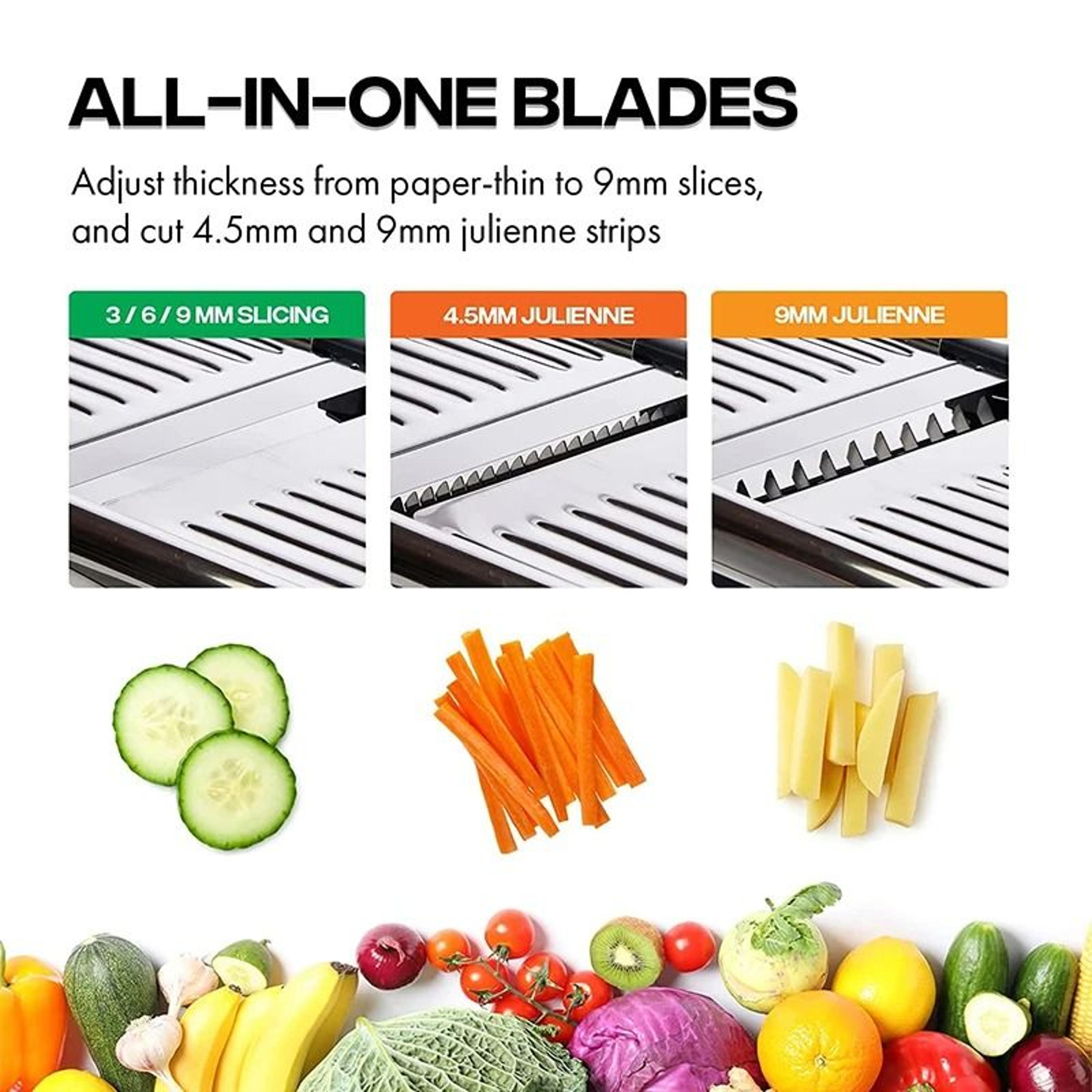 Adjustable Mandoline Slicer  HeavyDuty Stainless Steel Vegetable Cutter 3