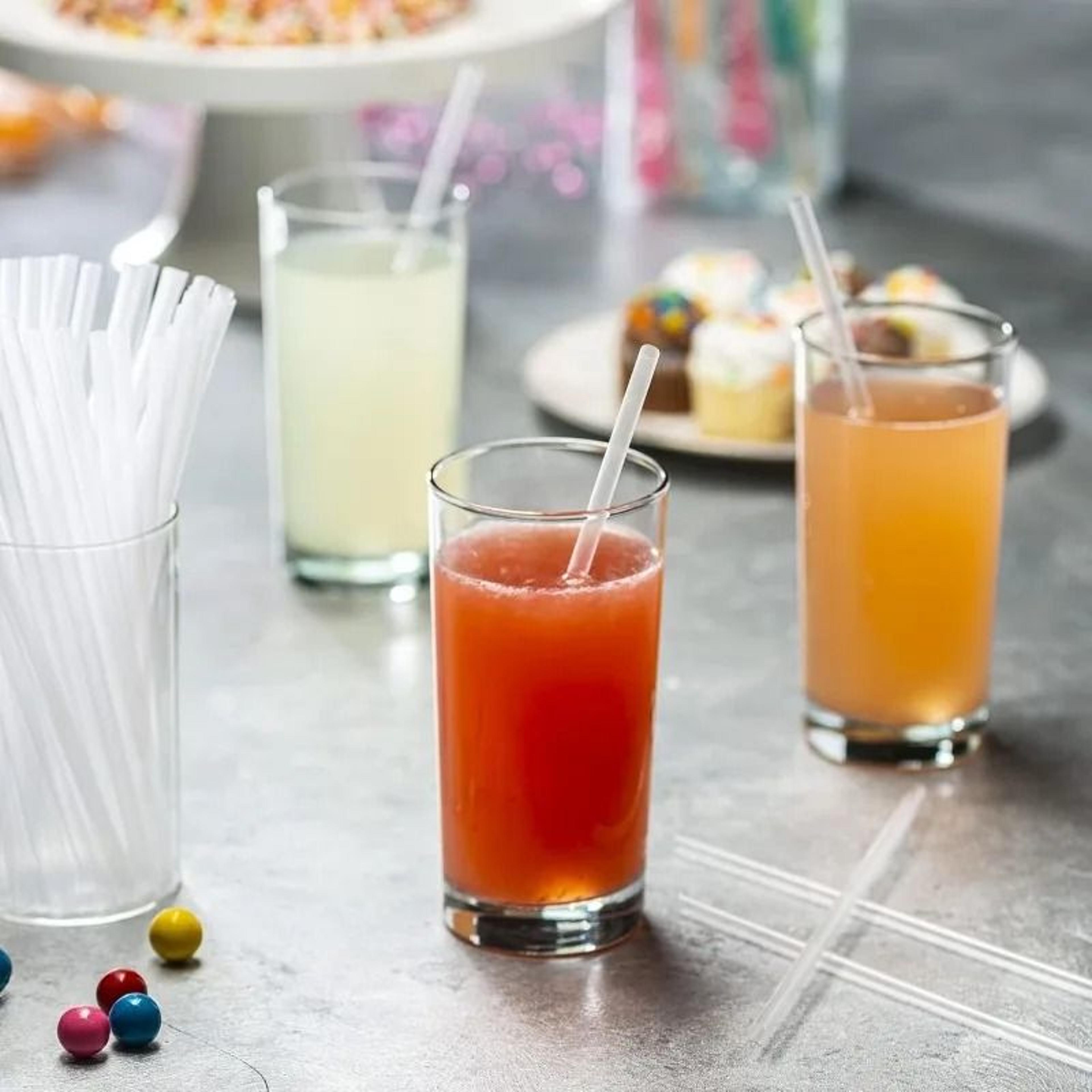 100Piece Individually Packaged Straws  Transparent Disposable Drinking Set 5