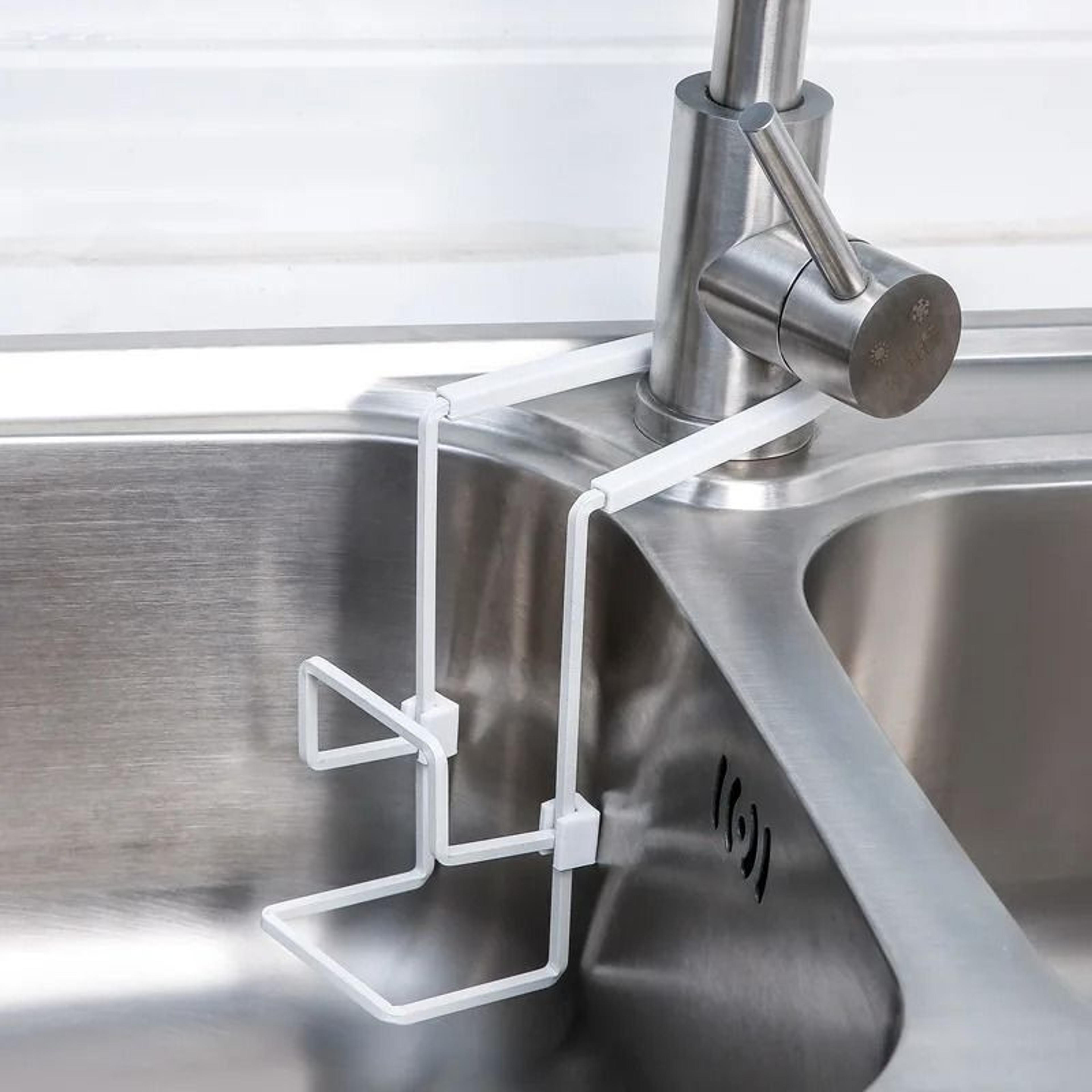 Metal Sink Storage Rack  WallMounted Sucker Sponge  Soap Holder 5