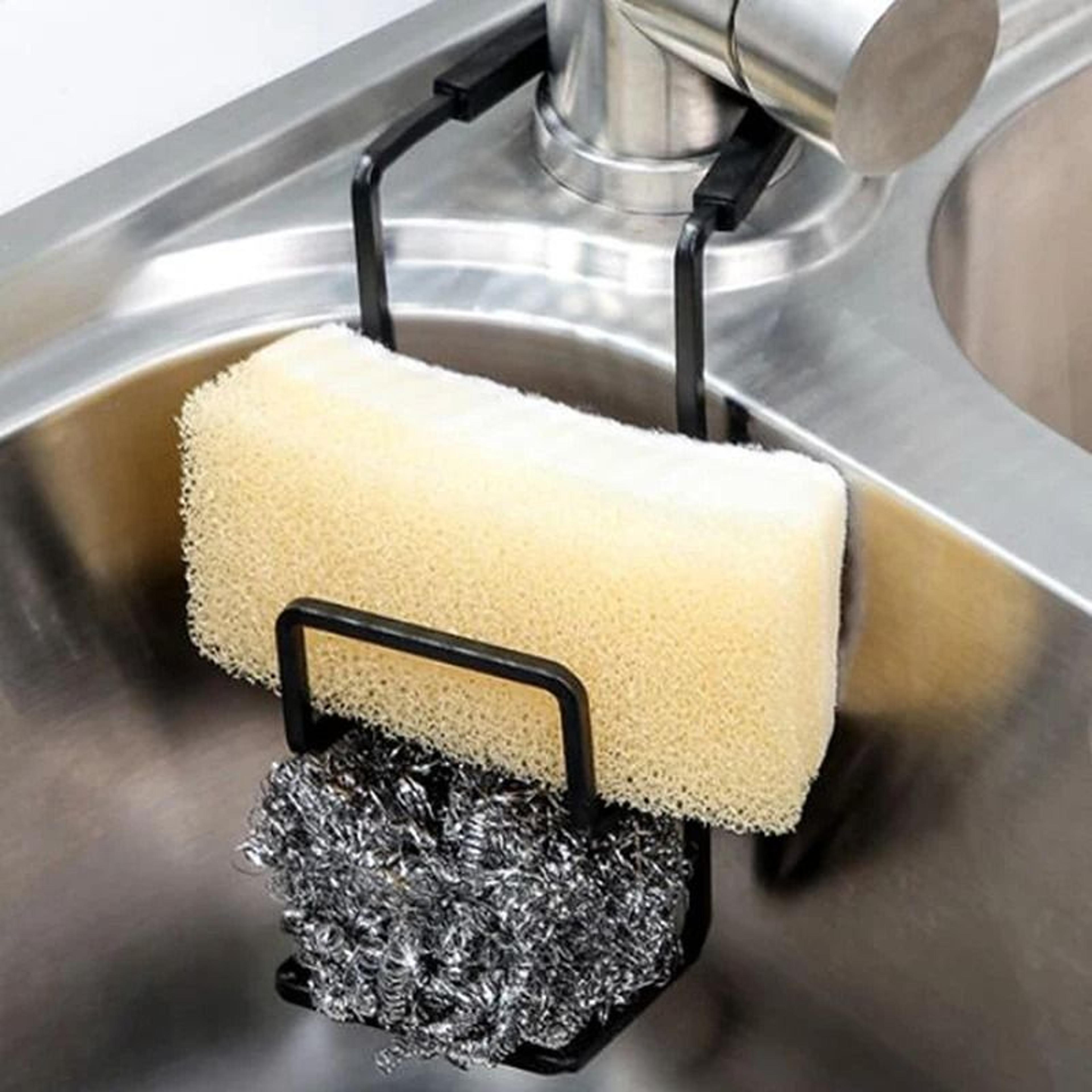 Metal Sink Storage Rack  WallMounted Sucker Sponge  Soap Holder 7