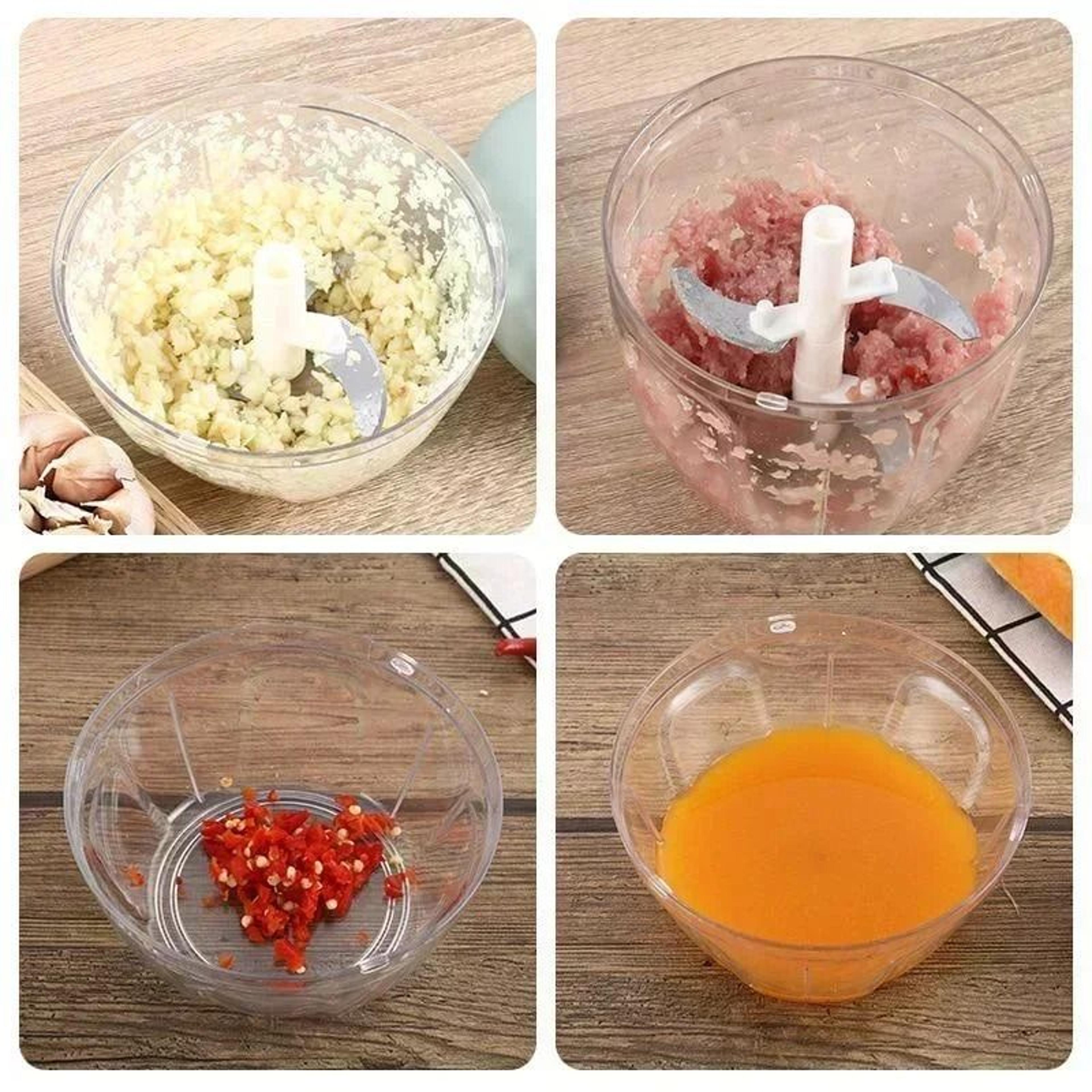 MultiFunction Manual Food Processor  Professional Garlic Press  Vegetable Chopper 4