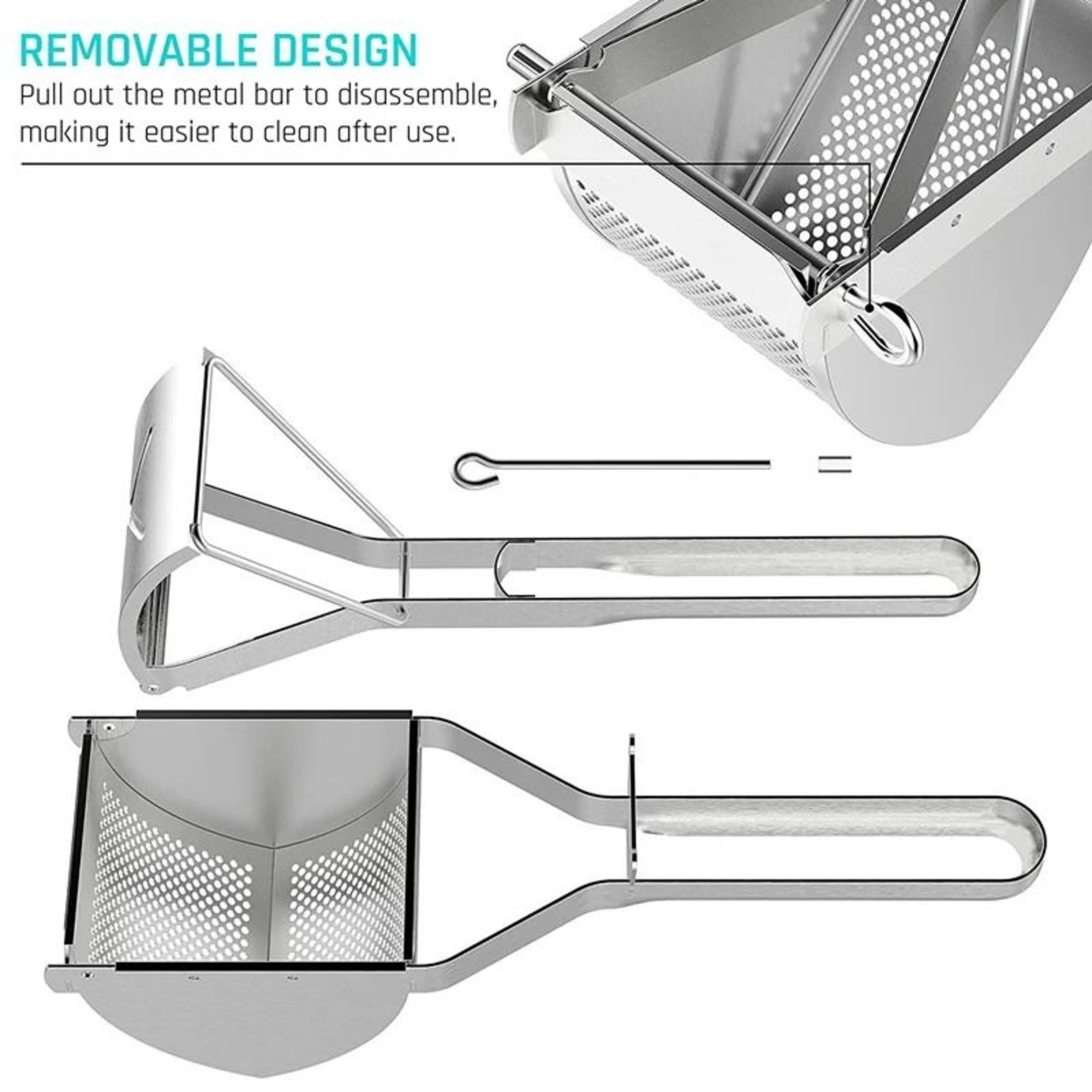 HeavyDuty Potato Ricer  Stainless Steel Masher  Fruit Press 6