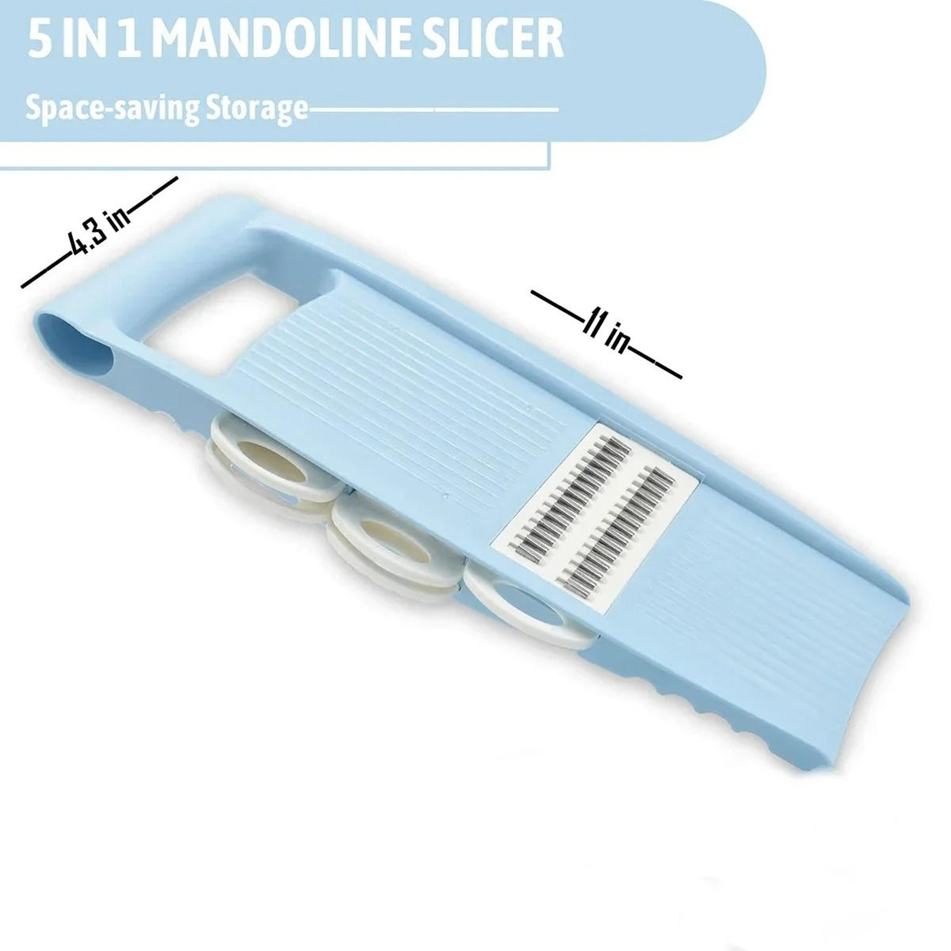 5in1 Professional Mandoline Slicer  MultiBlade Vegetable  Potato Cutter 5