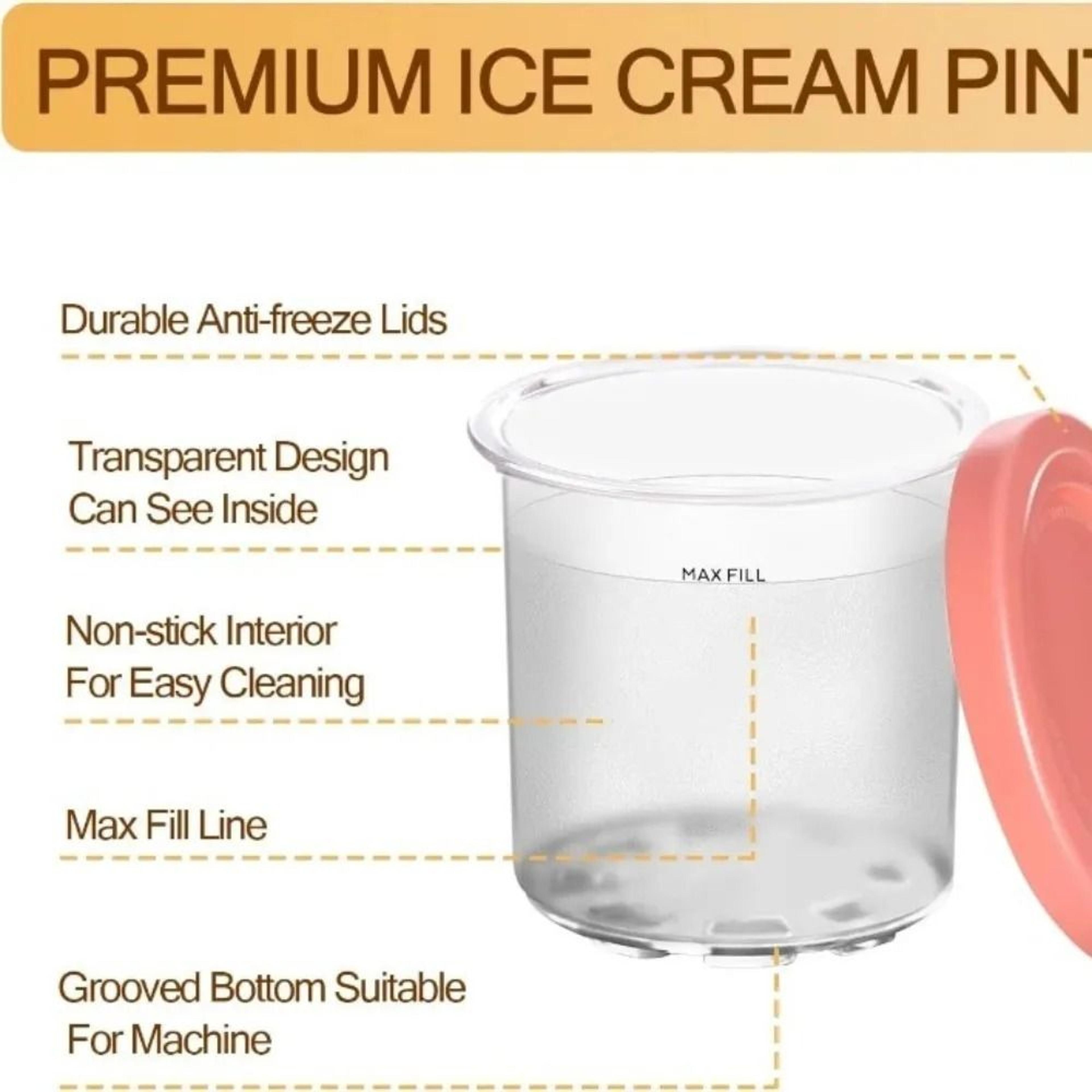 Ice Cream Storage Jars  DoubleWall Insulated Cups With Airtight Sealed Lids 3