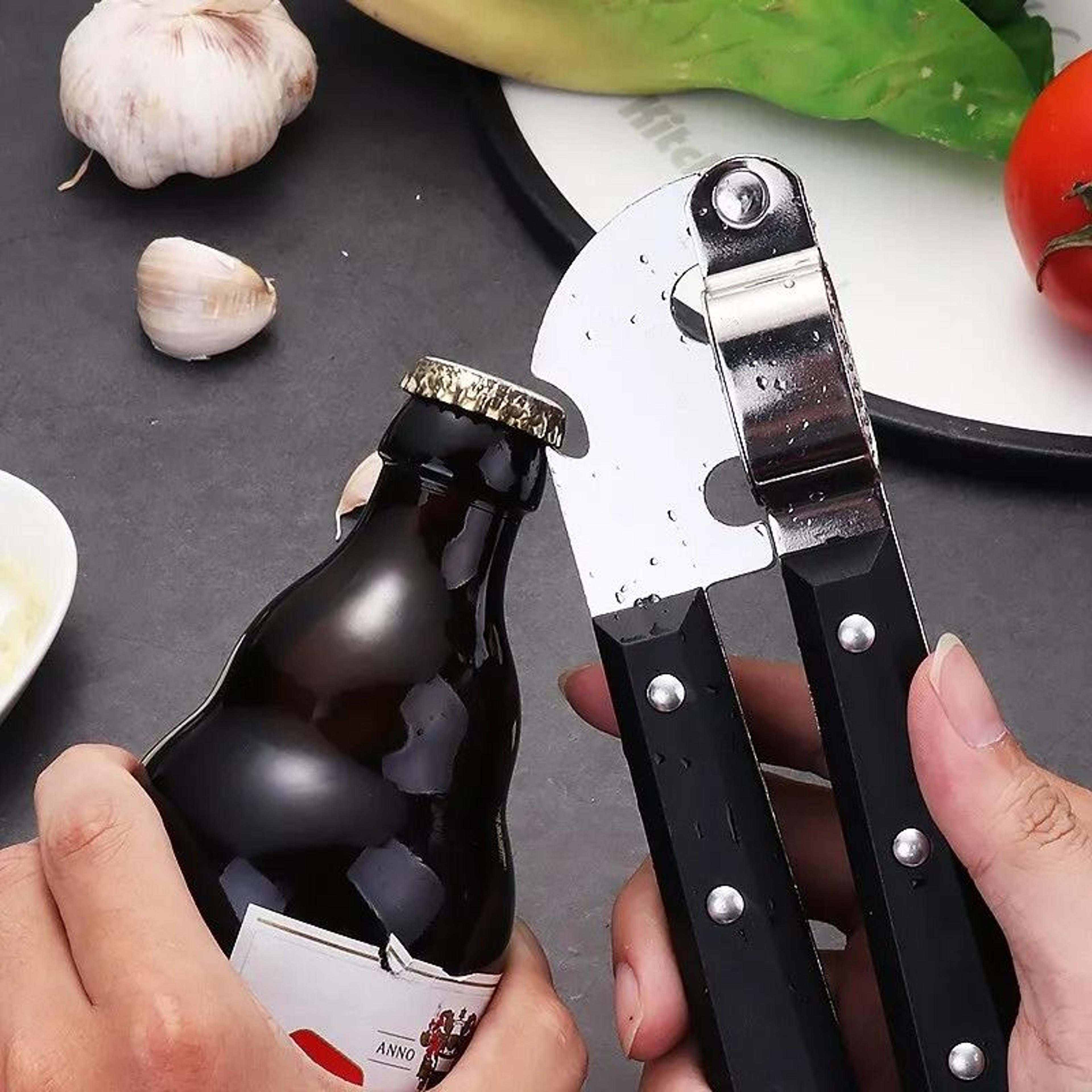 Black Stainless Steel Garlic Press  Creative Manual Kitchen Tool 3
