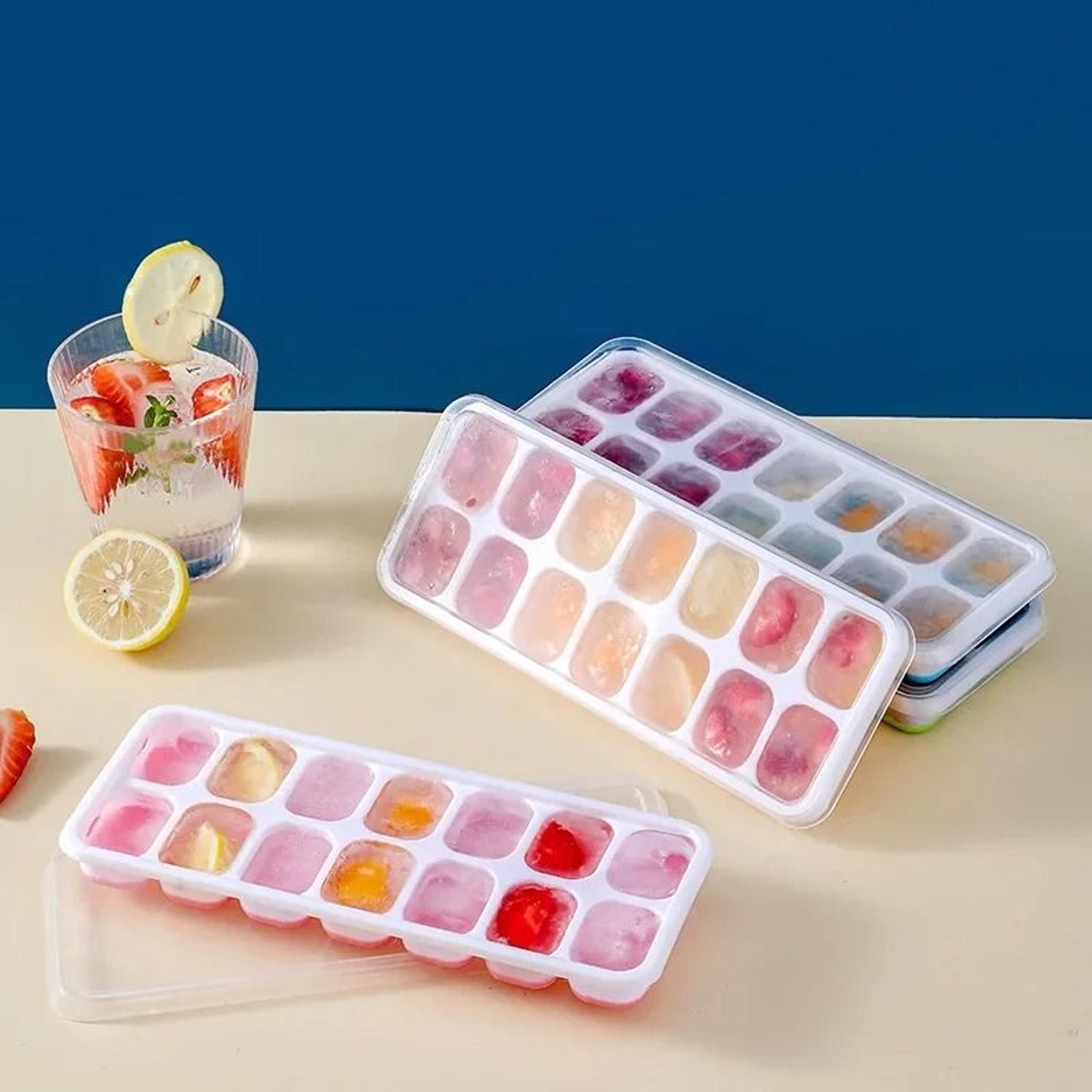 14Grid Professional Ice Cube Tray  NonToxic Silicone Square Mold 2