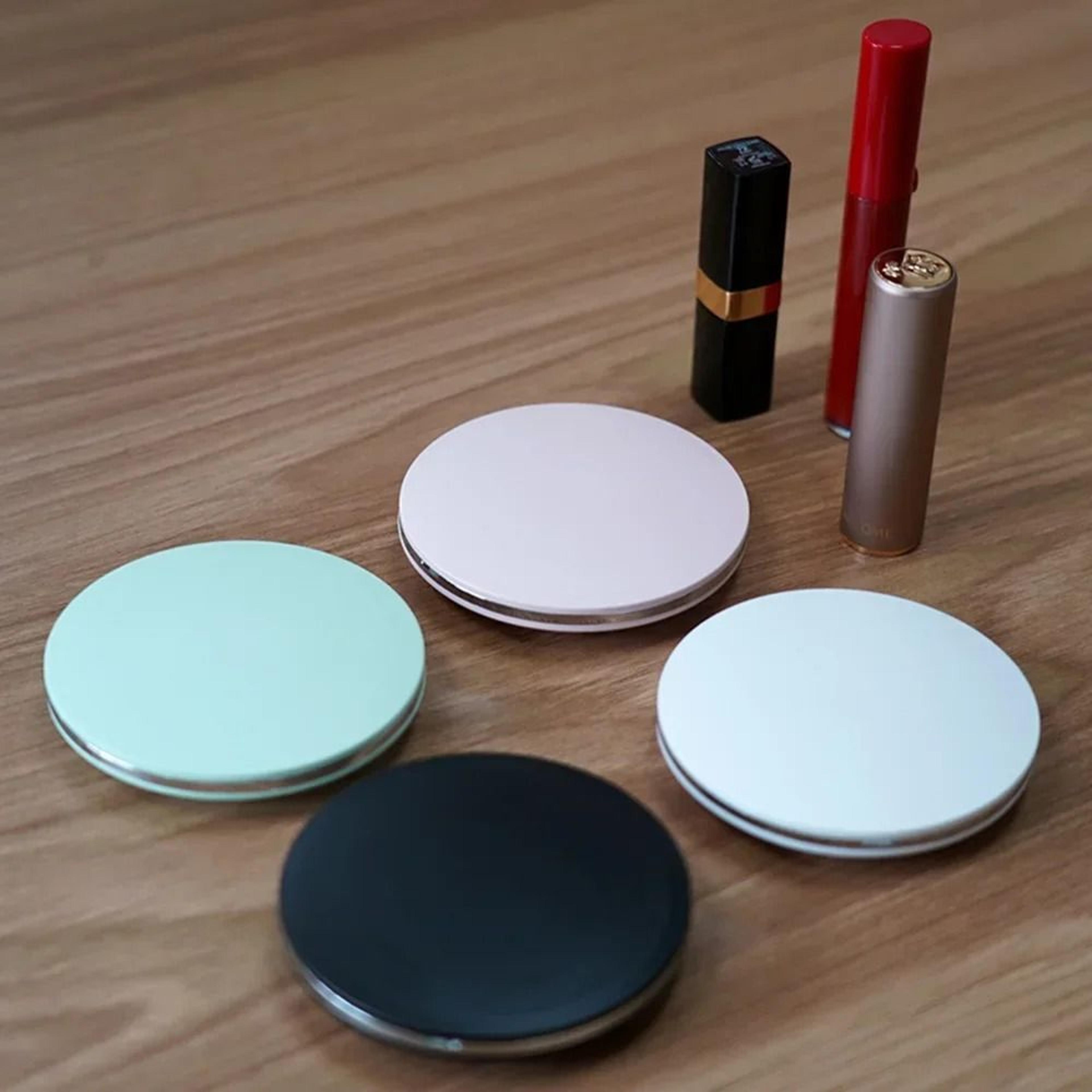 Rechargeable LED Pocket Makeup Mirror  DualSided With 5x Magnification 5