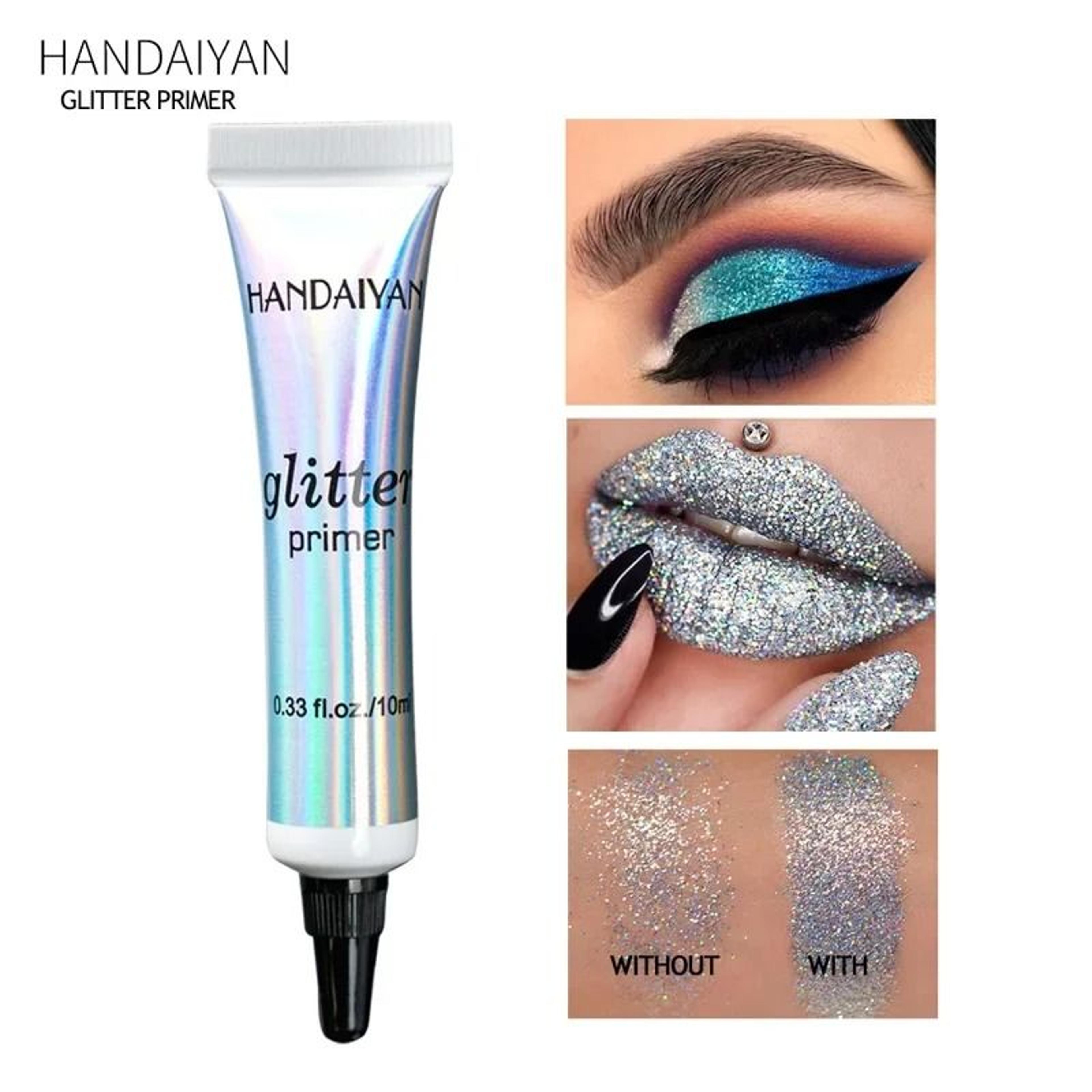 Glitter Eyeshadow Primer  LongLasting StayPut Base With Light Milk Cream Texture 1