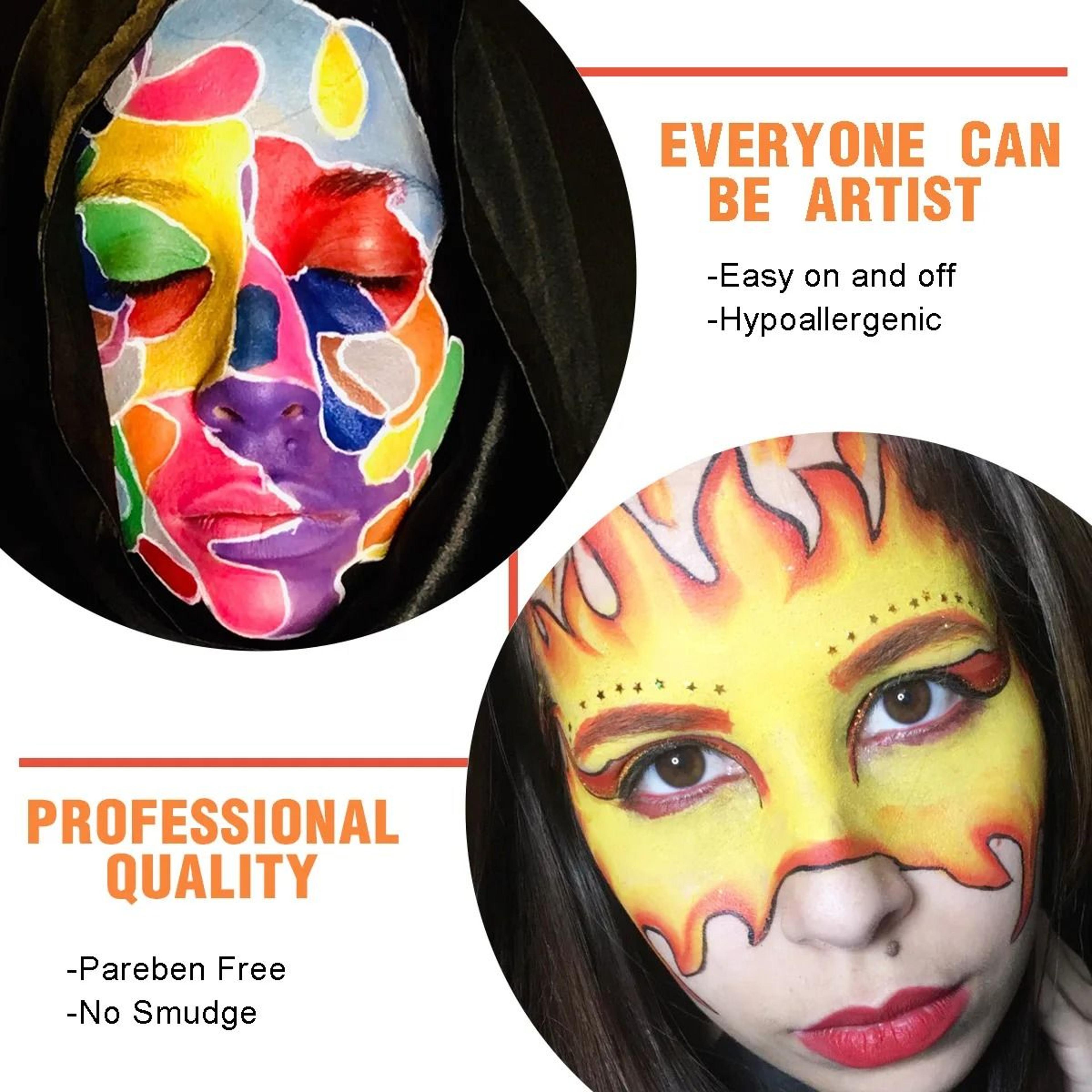 WaterBased Face  Body Paint  HighPigment 30g Single Color Makeup 5