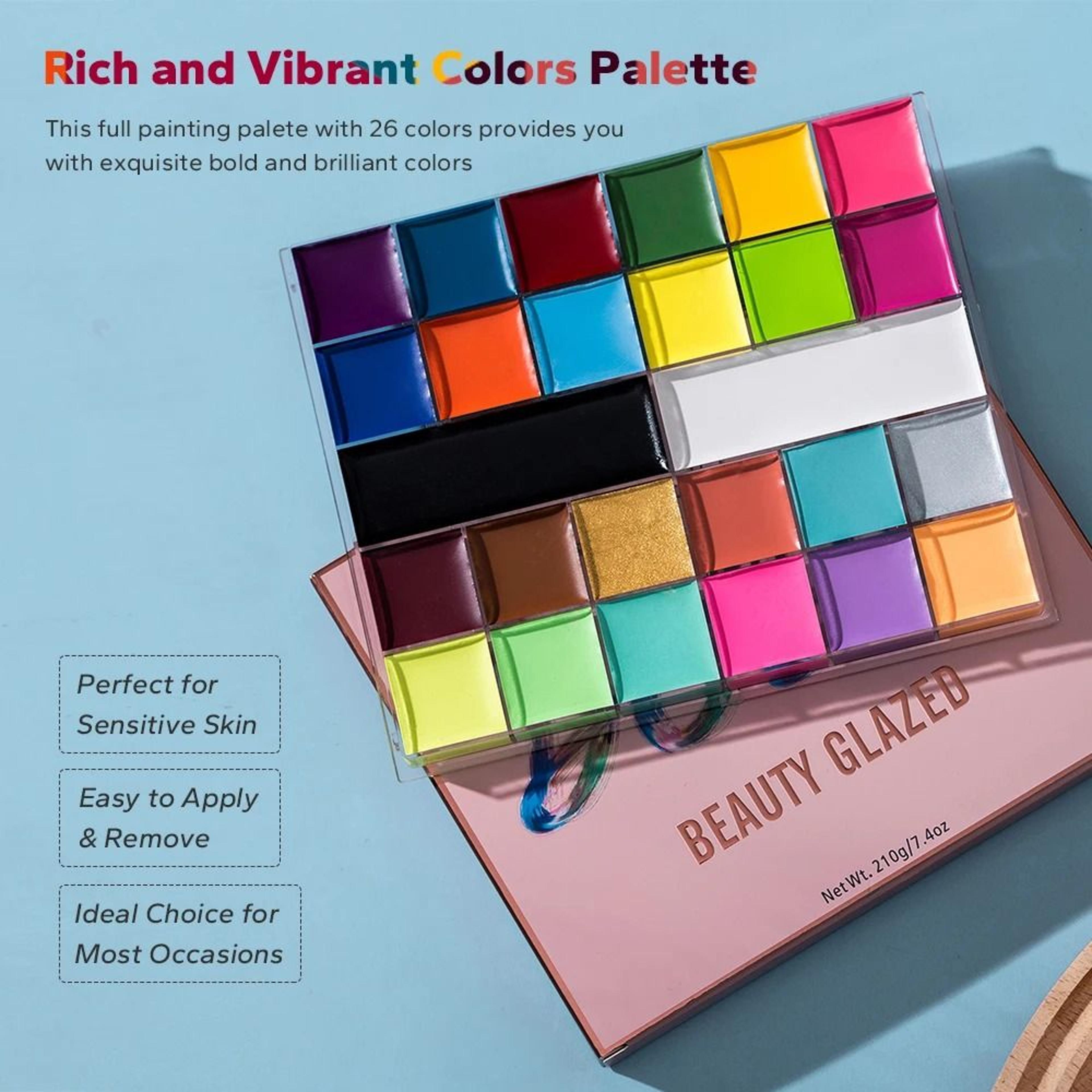 Rainbow Professional Face  Body Paint Tray  OilSoluble Artistry Palette 2