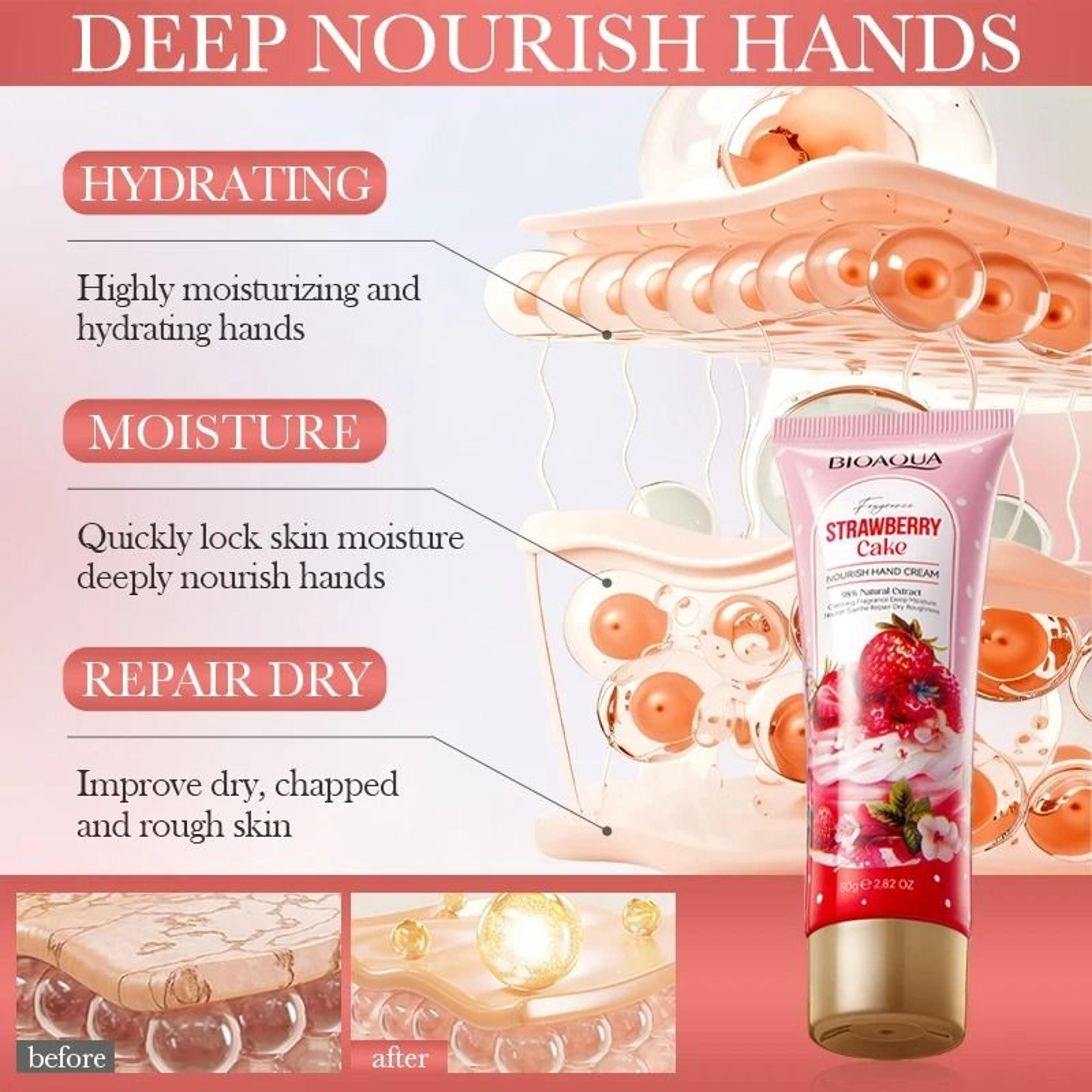 Strawberry Cake Nourishing Hand Cream  Deep Hydration  AntiChapping Therapy 1