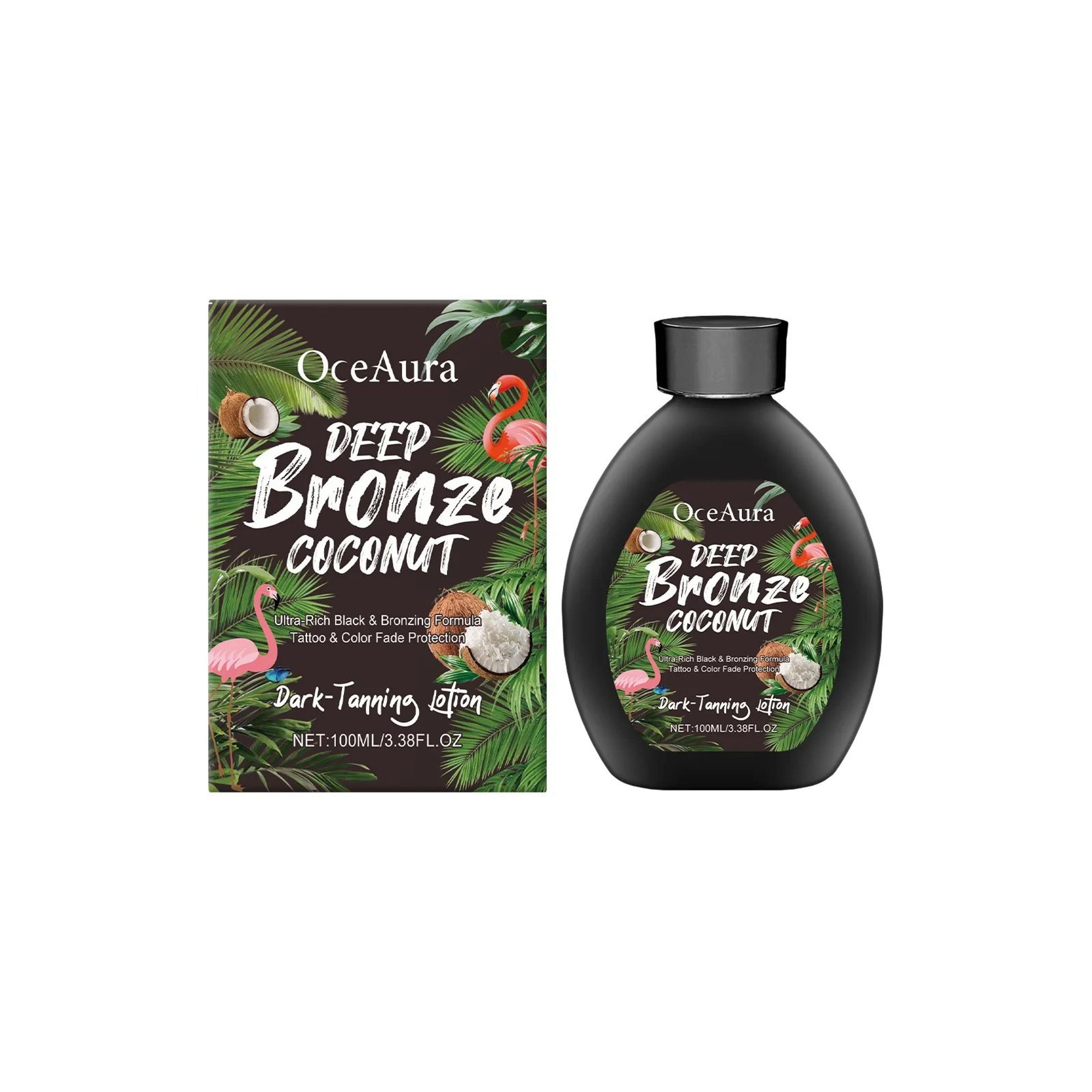 coconut infused dark tanning booster – sexy golden brown bronzing enhancer