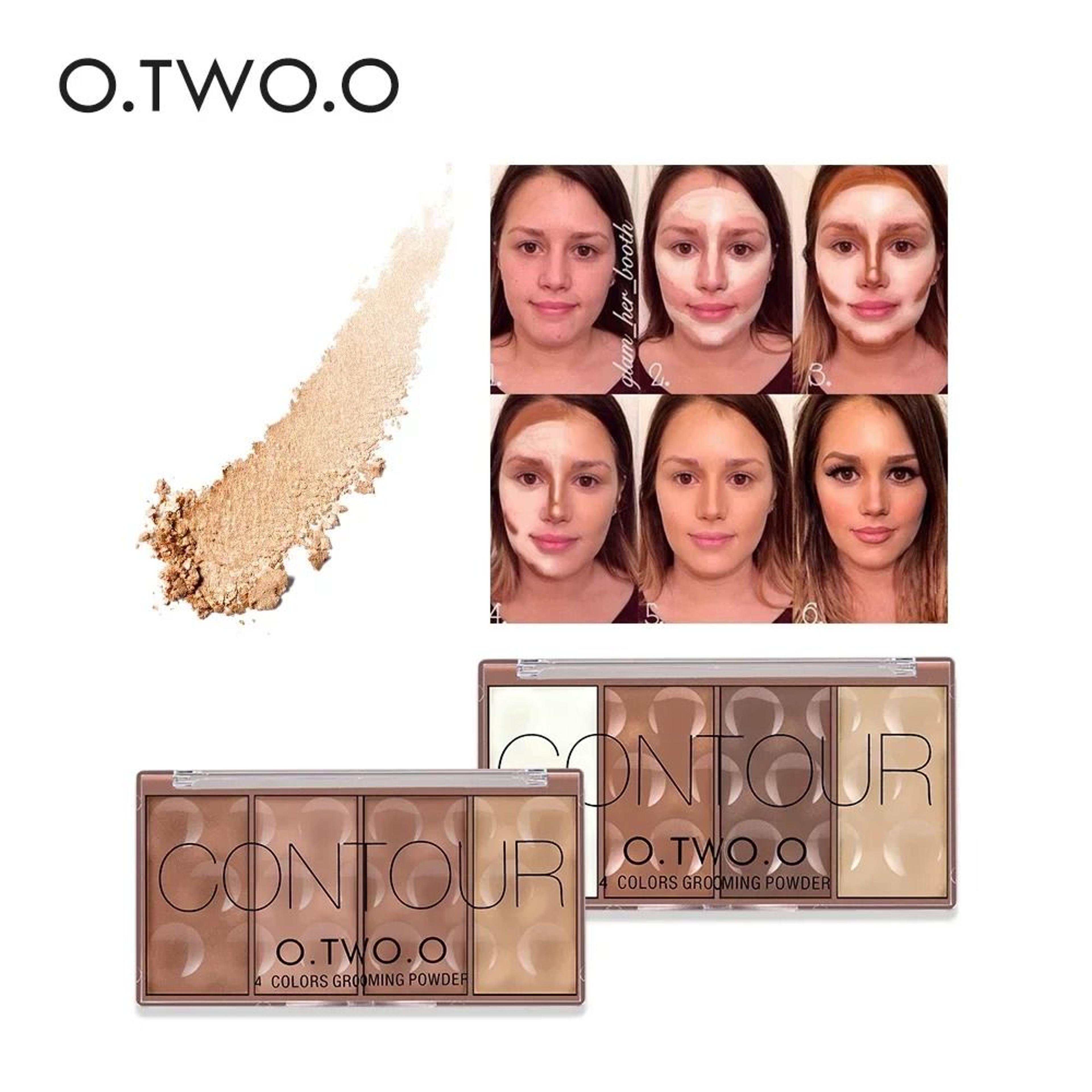 4Color Pro Sculpting Palette  LongLasting Contour Bronzer  Grooming Powder 5