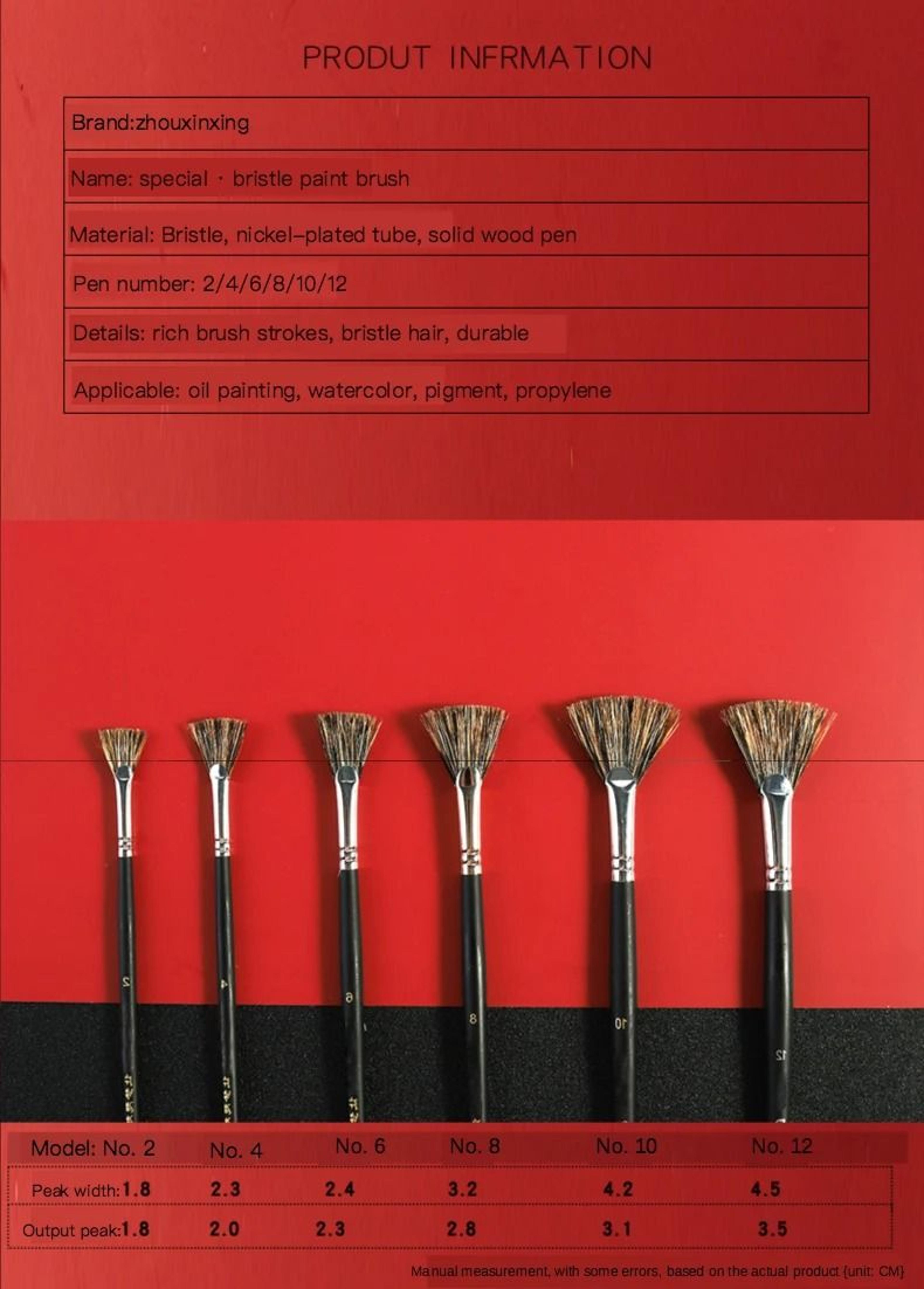 Wild Boar Bristle Fan Brush Set 2