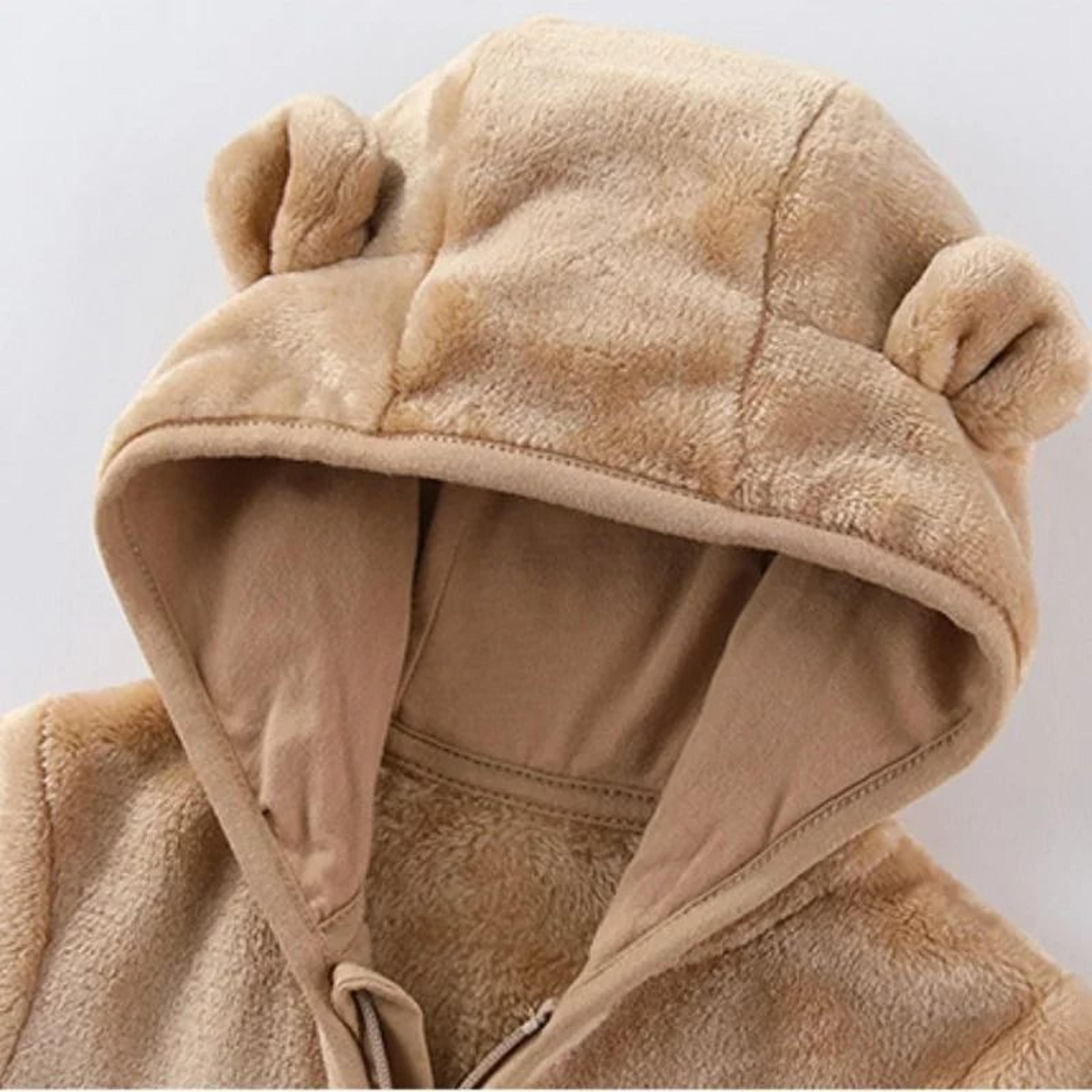 Thickened Fleece Bear Paw Jumpsuit 4