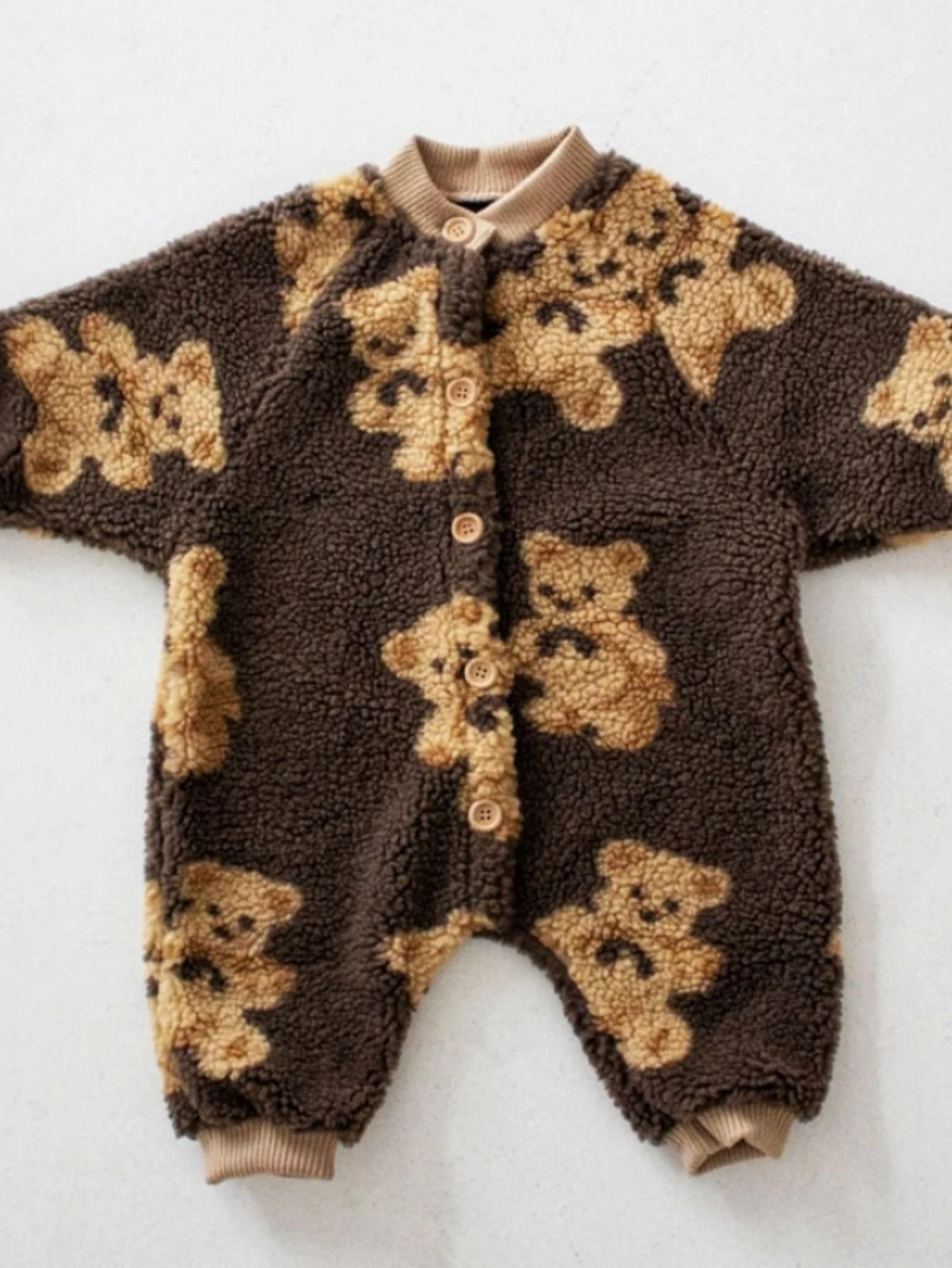 Korean Style FleeceLined Bear Romper 7
