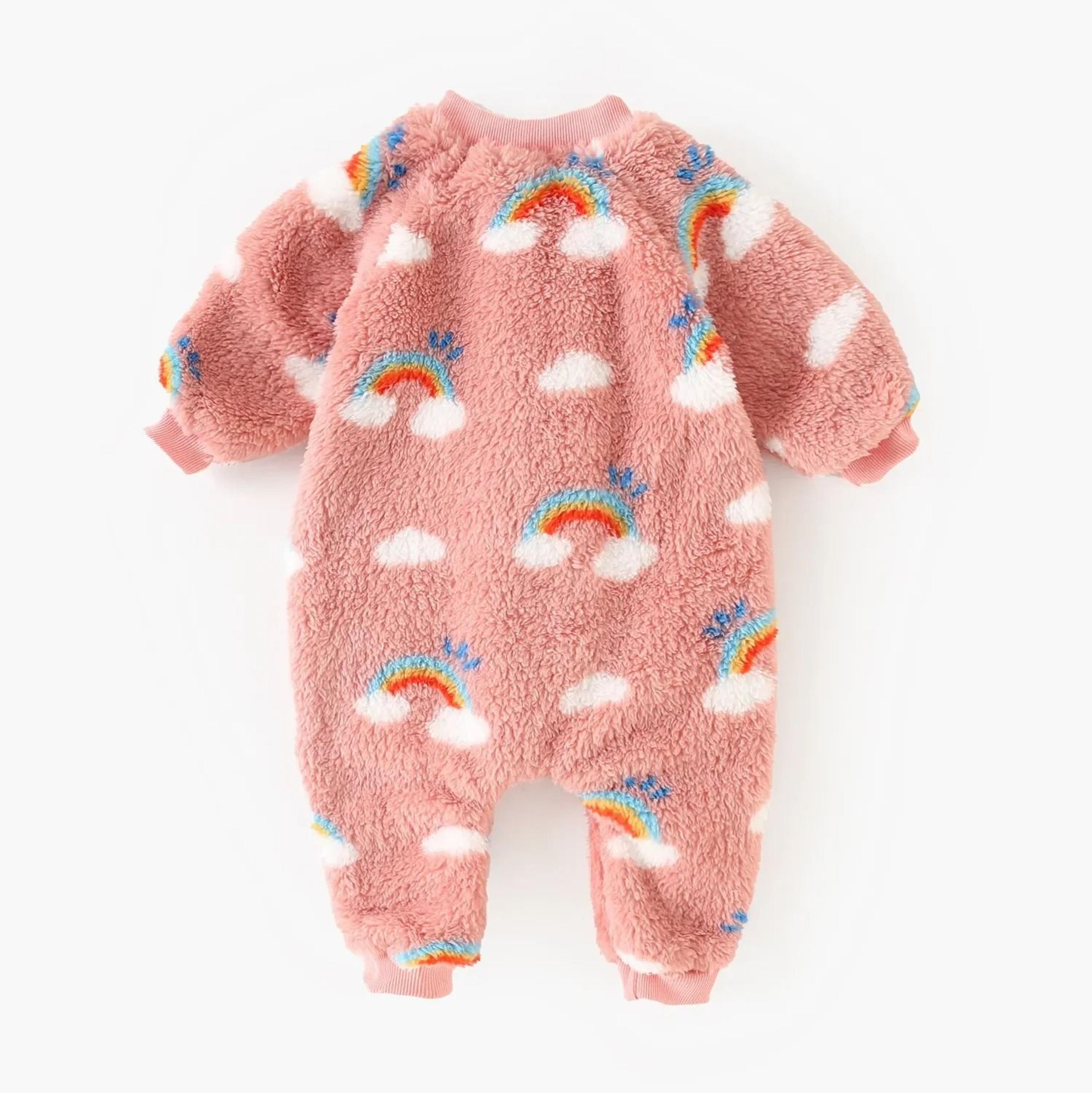 Rainbow Cloud Fluffy FleeceLined Jumpsuit 2