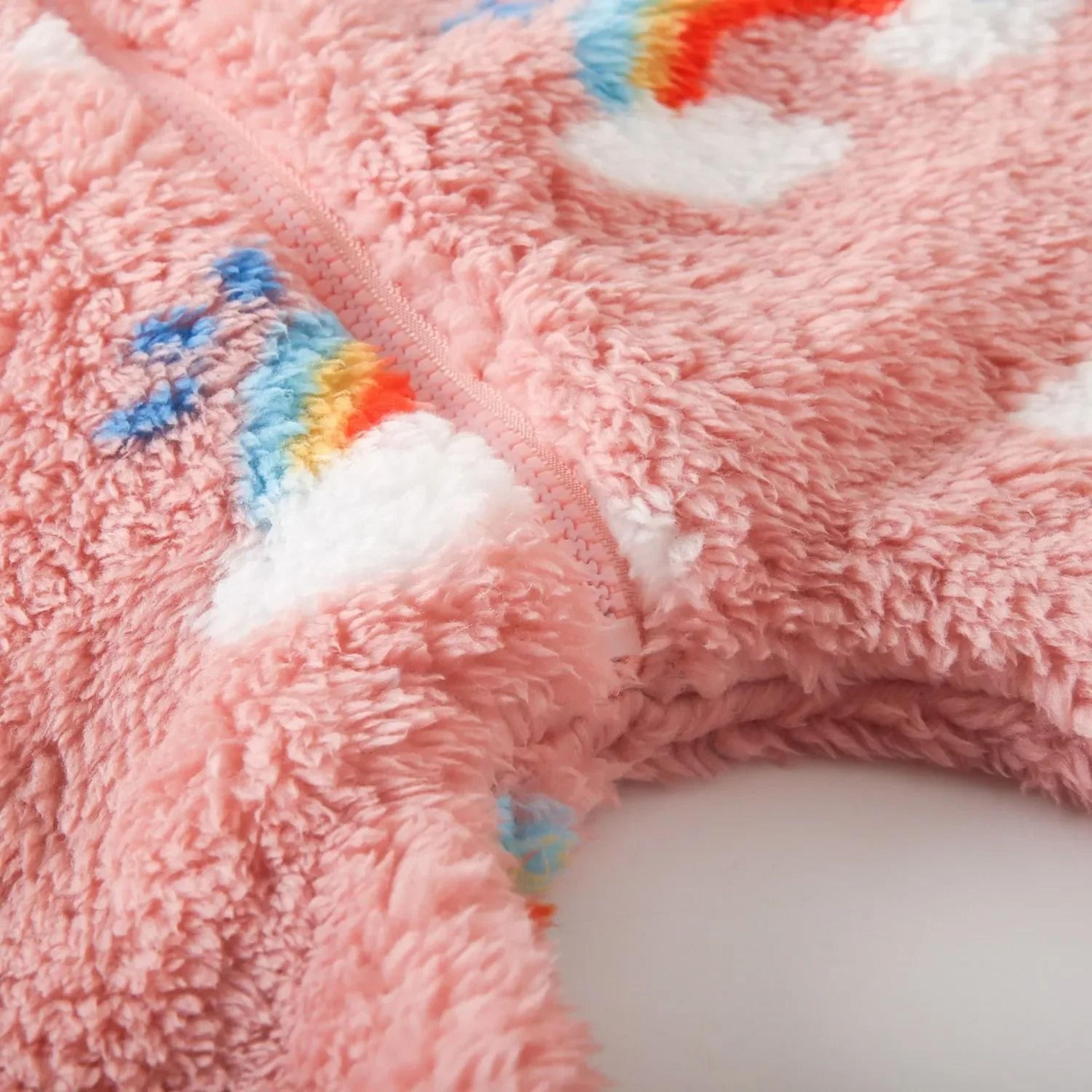 Rainbow Cloud Fluffy FleeceLined Jumpsuit 5