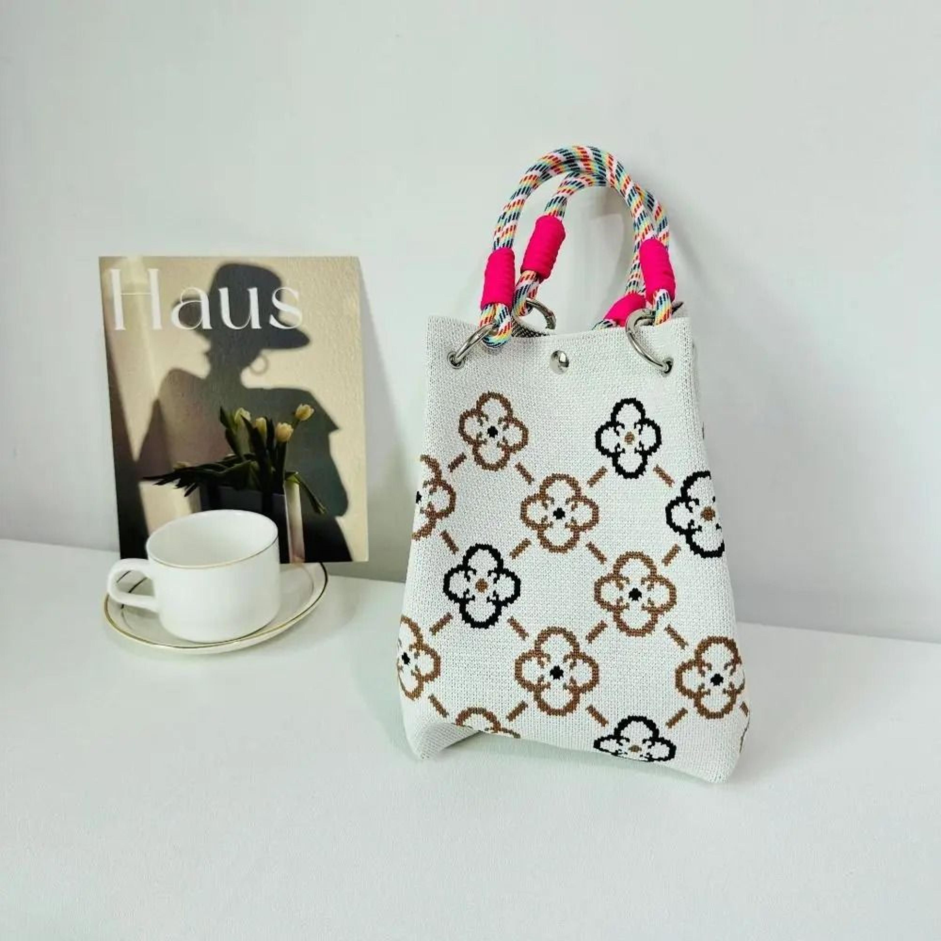 Butterfly Knitted Bucket Handbag 3