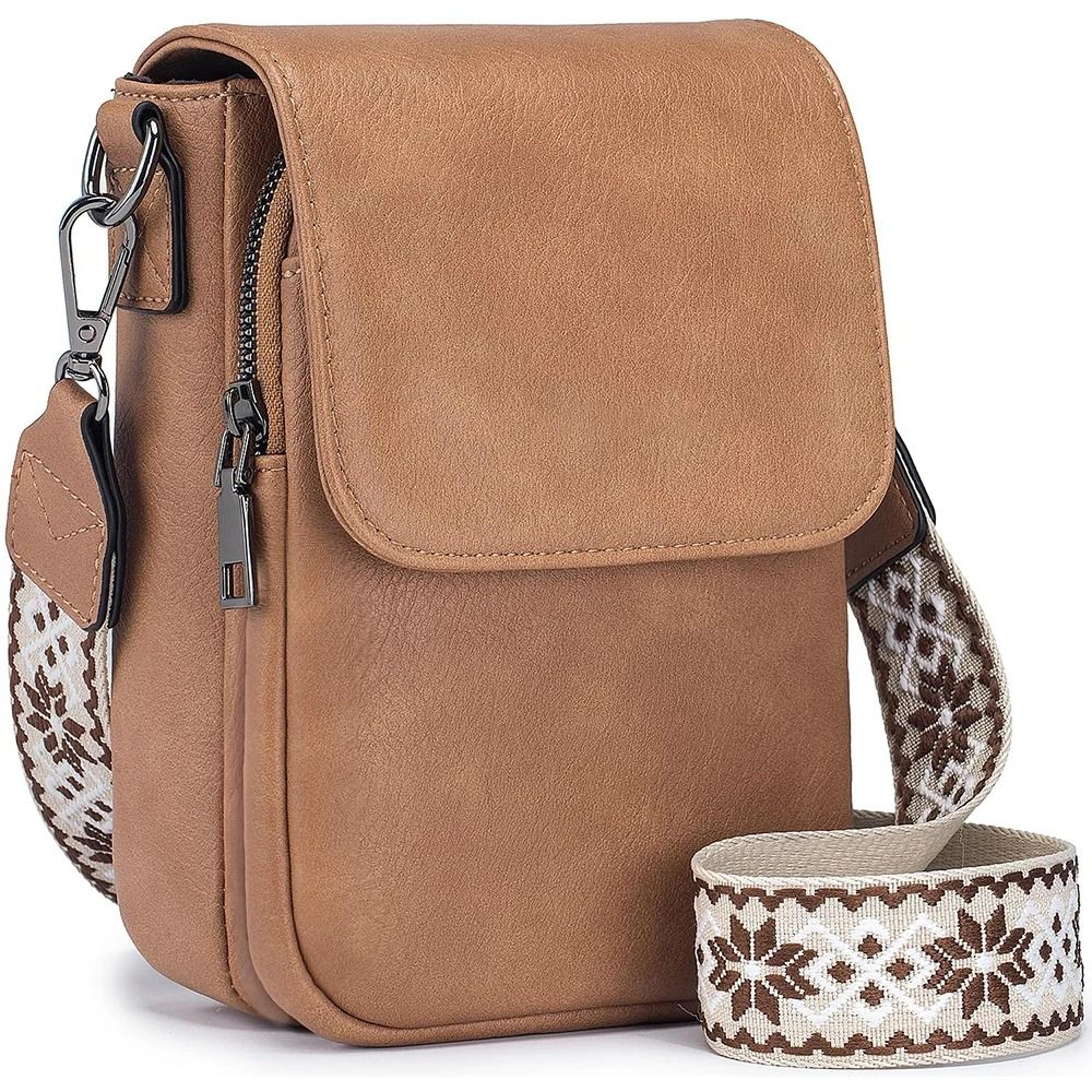Vintage MultiCompartment Crossbody Shoulder Bag 6