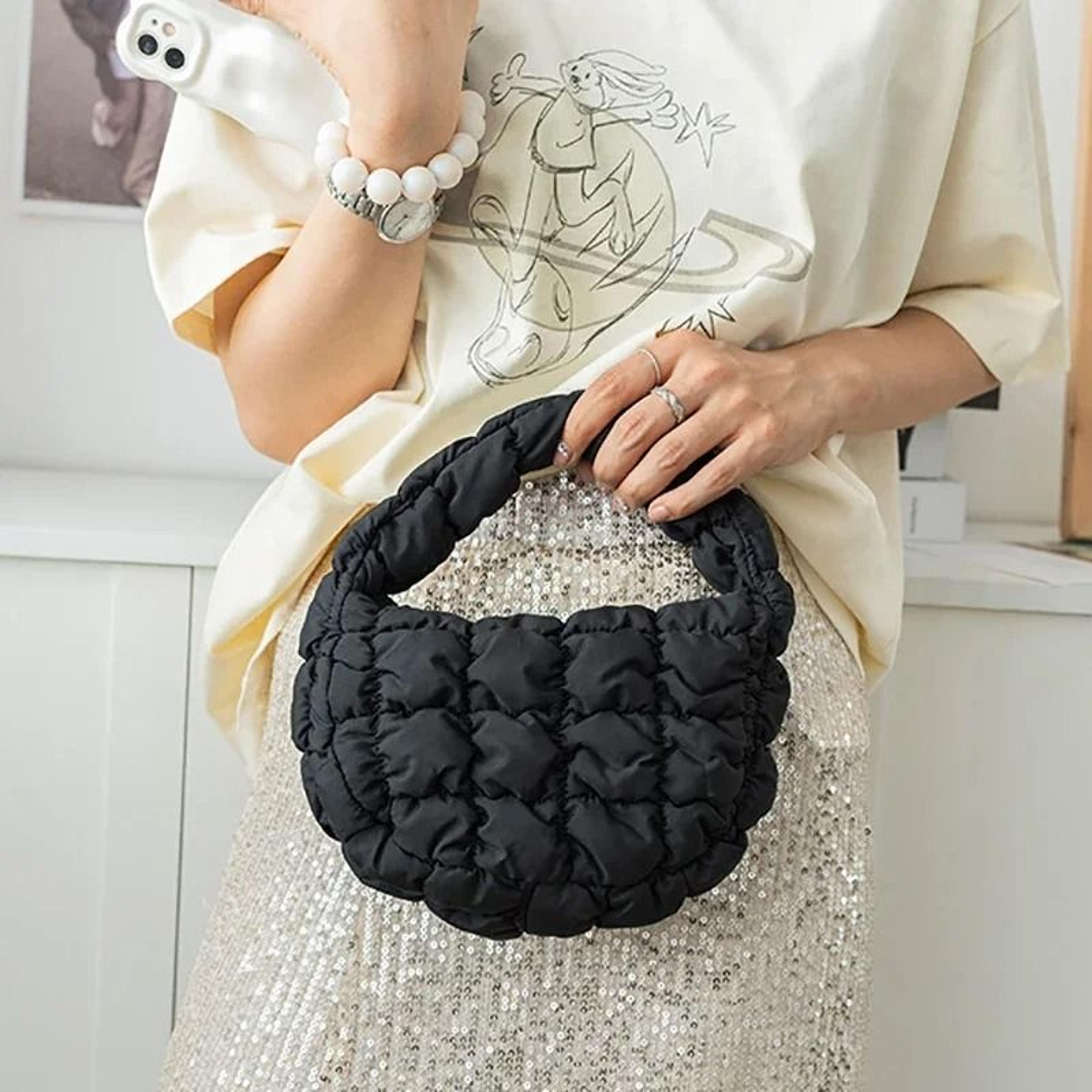 Fashion Mini Puffer Quilted Circle Handbag 6