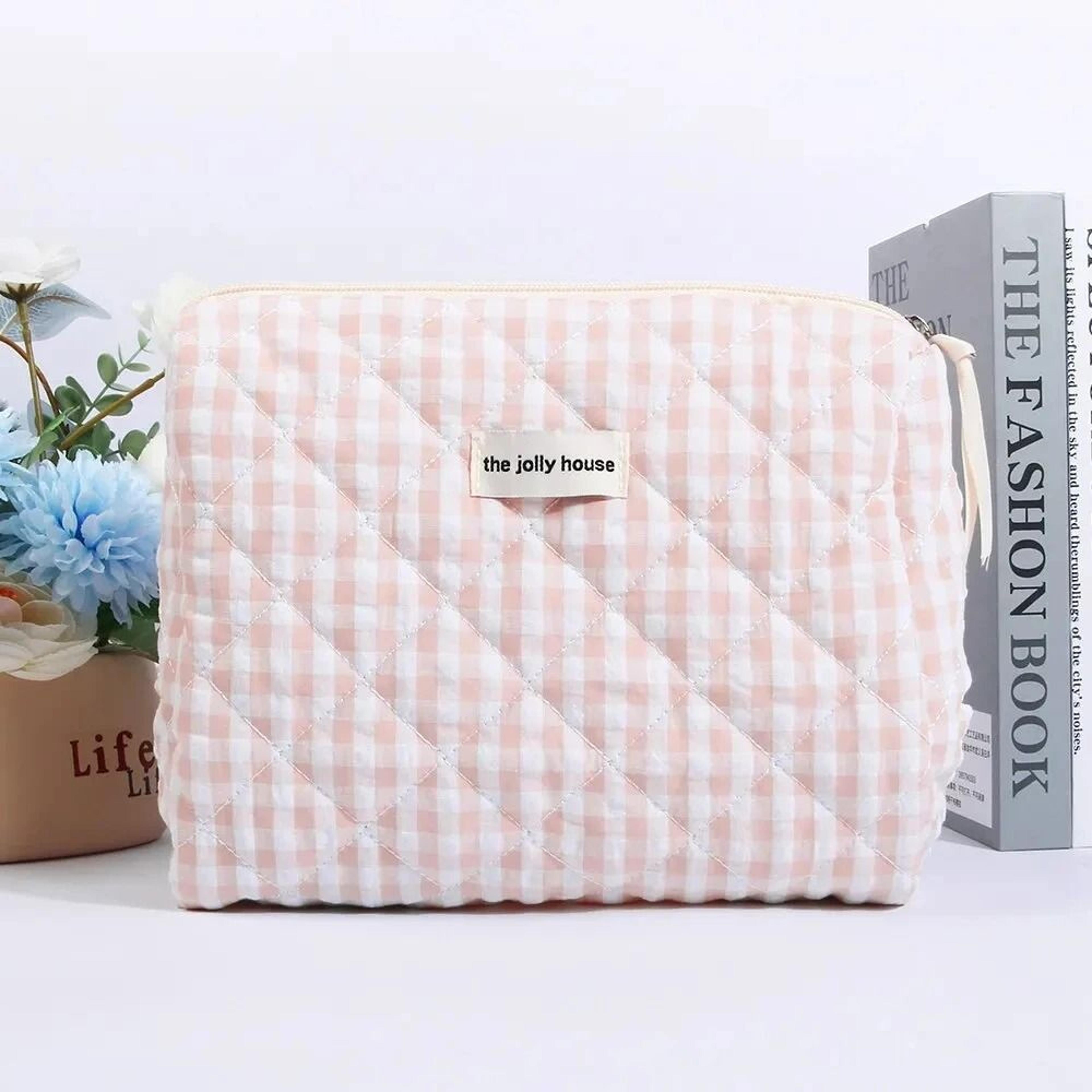 Simple Plaid Large Capacity Cosmetic Pouch 6