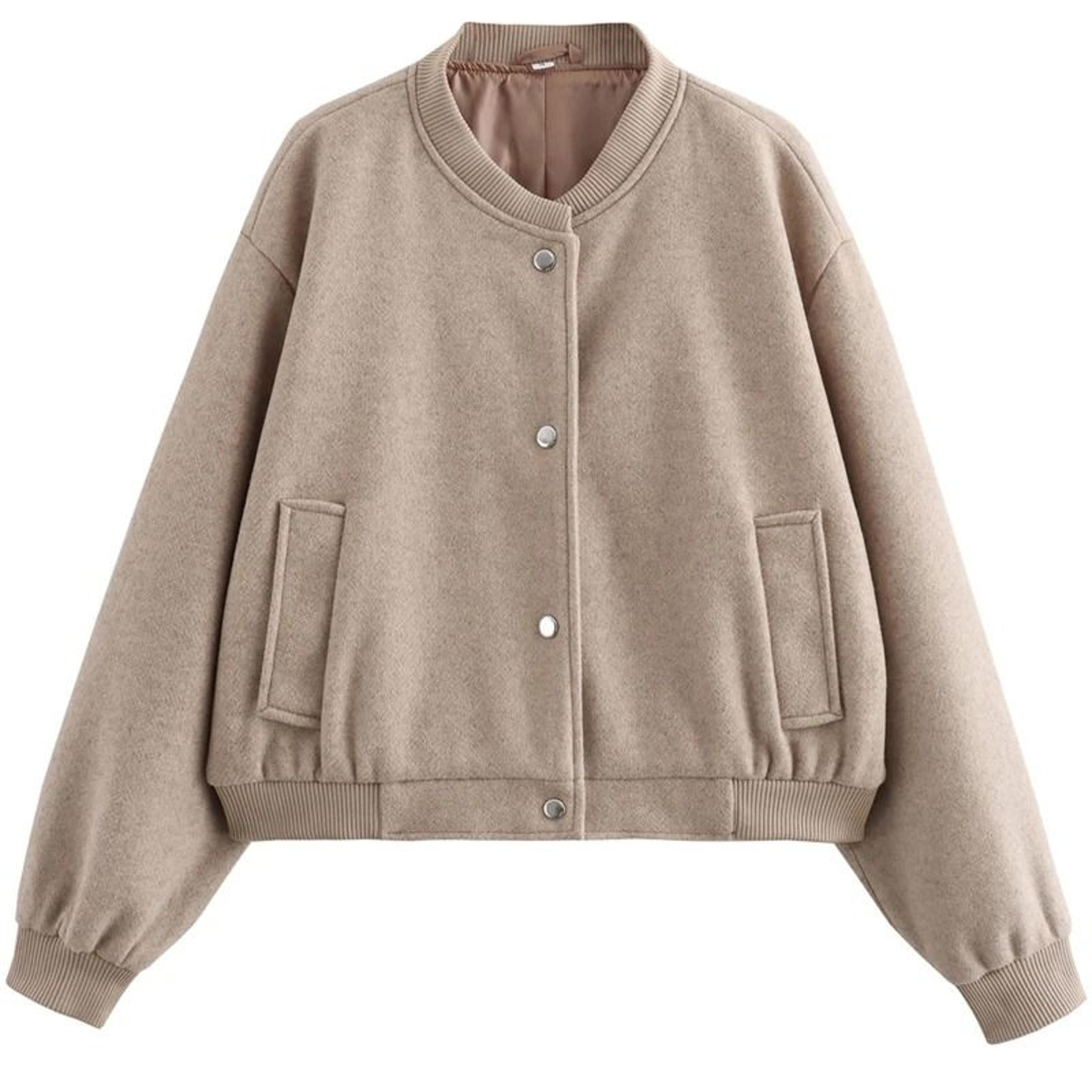 Soft Tweed Crop Bomber Jacket 10