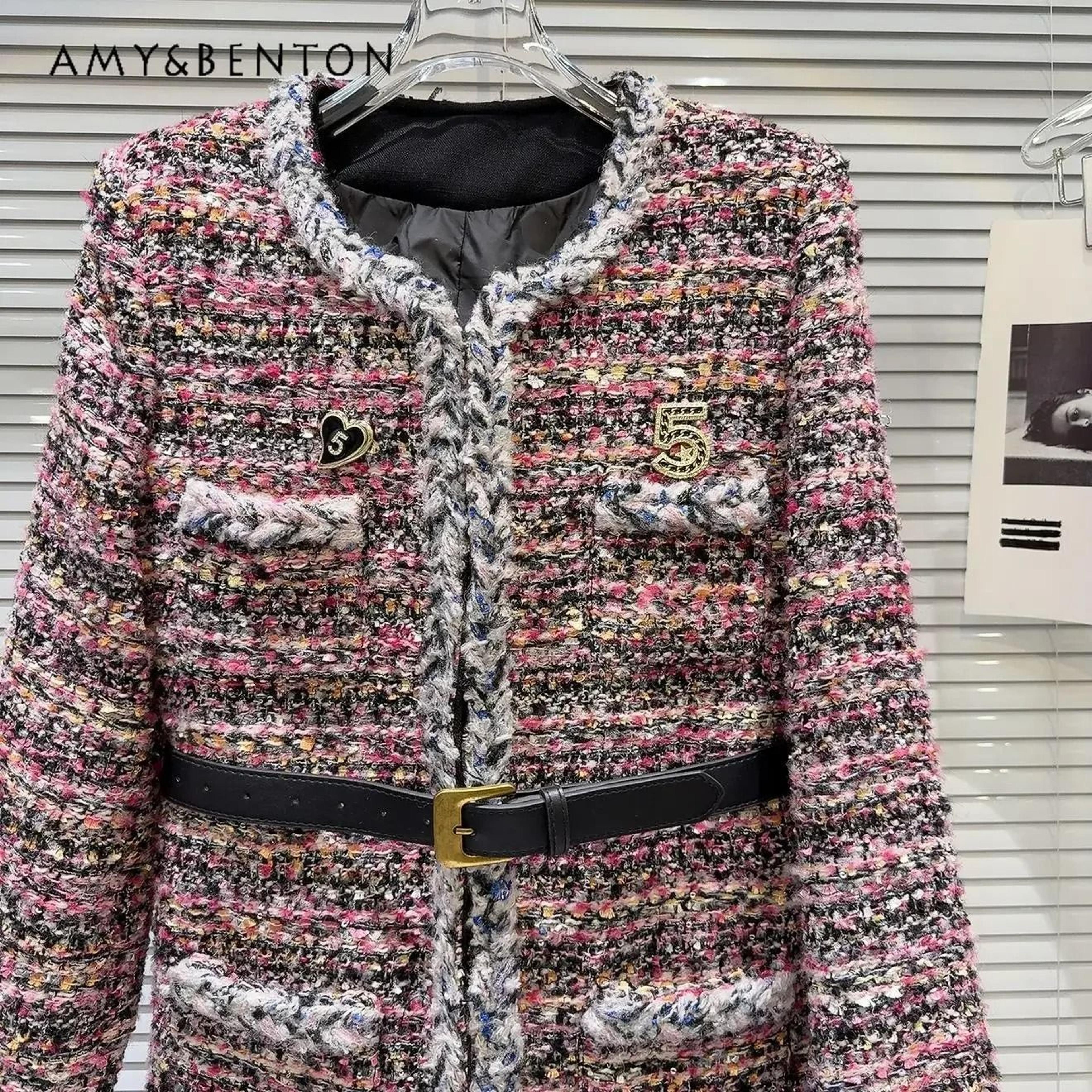 French Temperament Tweed DownLined Winter Coat 2
