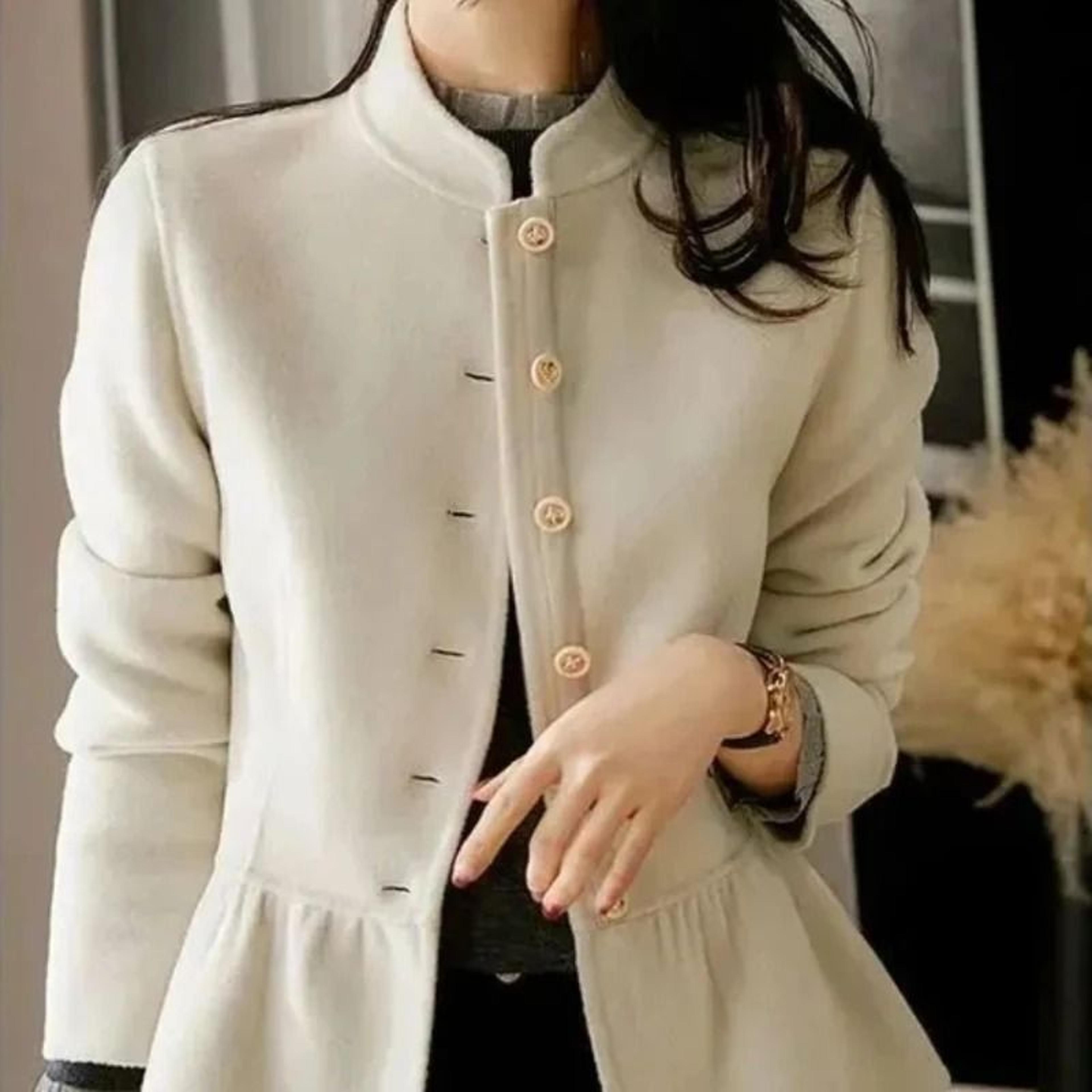 Executive SlimFit Luxury Wool Blend Short Coat 1