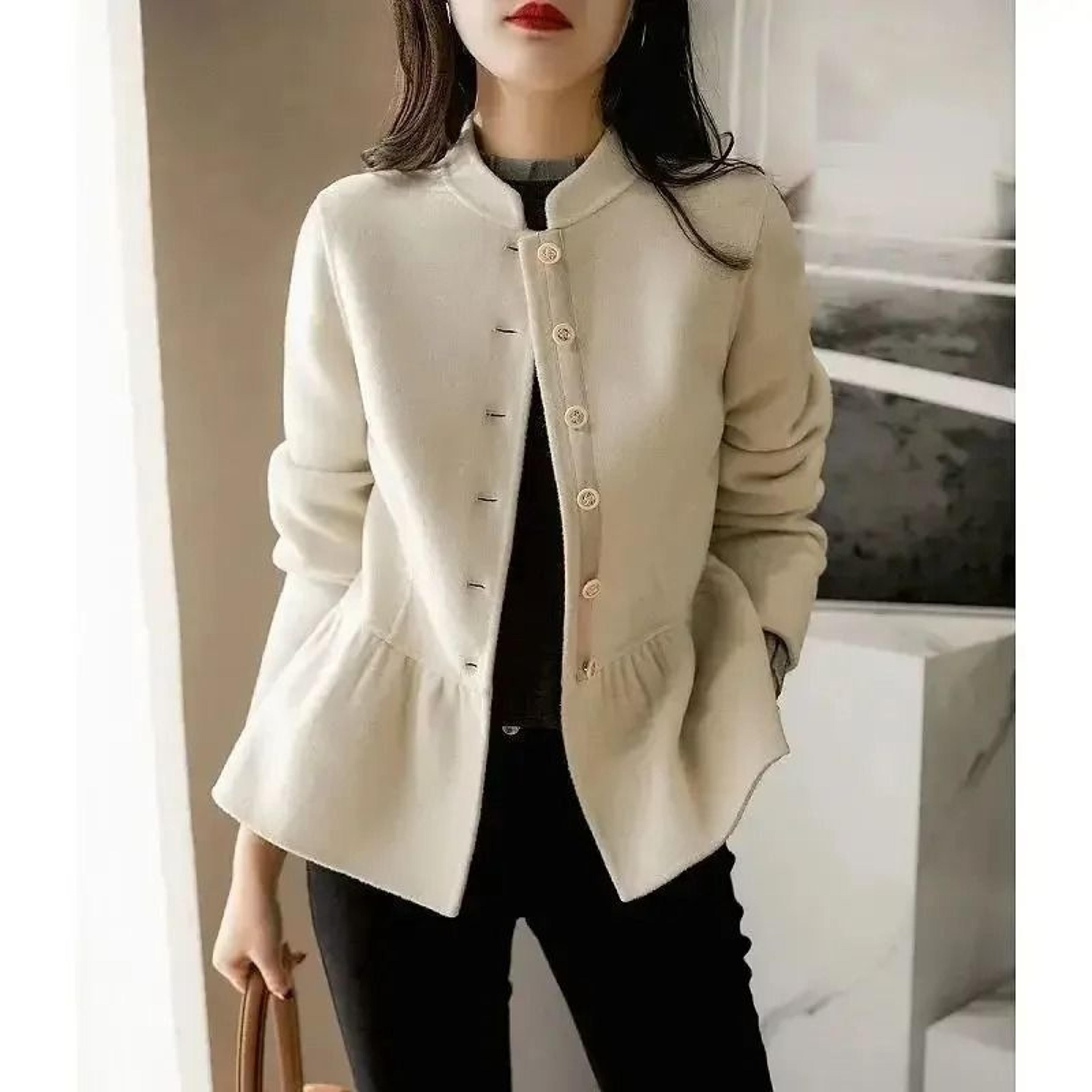 Executive SlimFit Luxury Wool Blend Short Coat 7